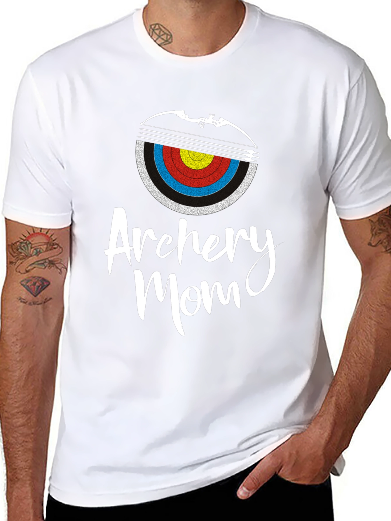 Archery Mom Graphic Tee - Black Cotton T-Shirt