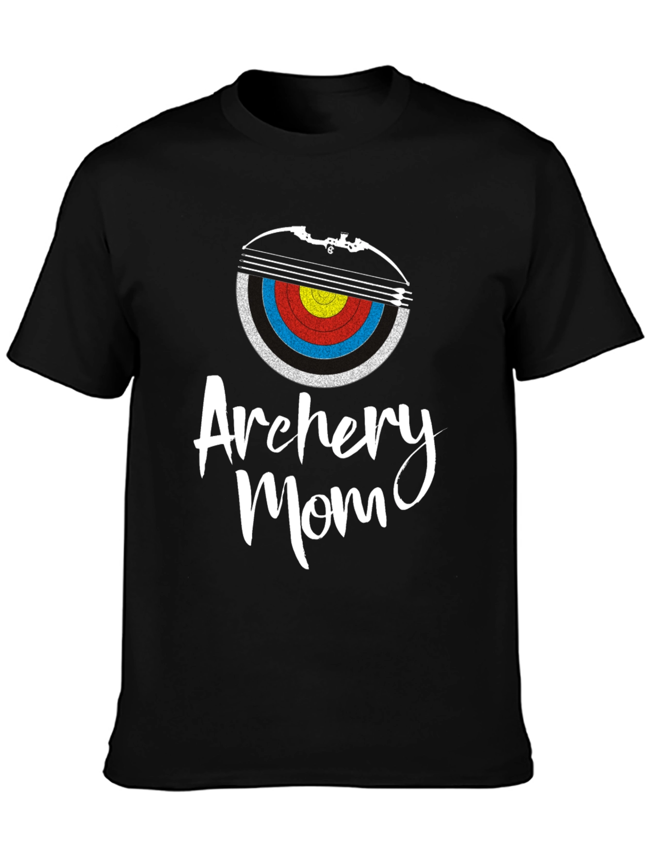 Archery Mom Graphic Tee - Black Cotton T-Shirt