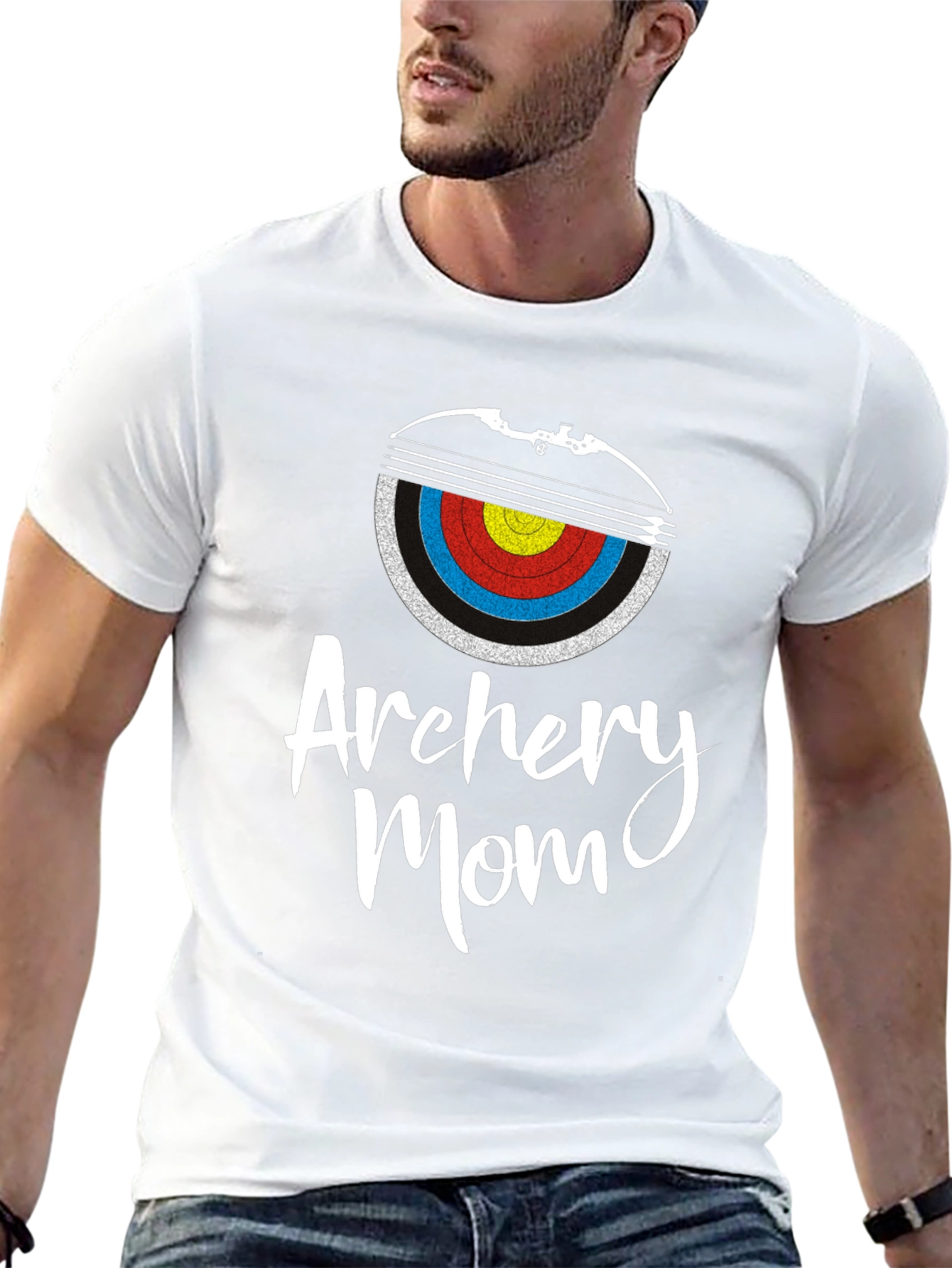 Archery Mom Graphic Tee - Black Cotton T-Shirt
