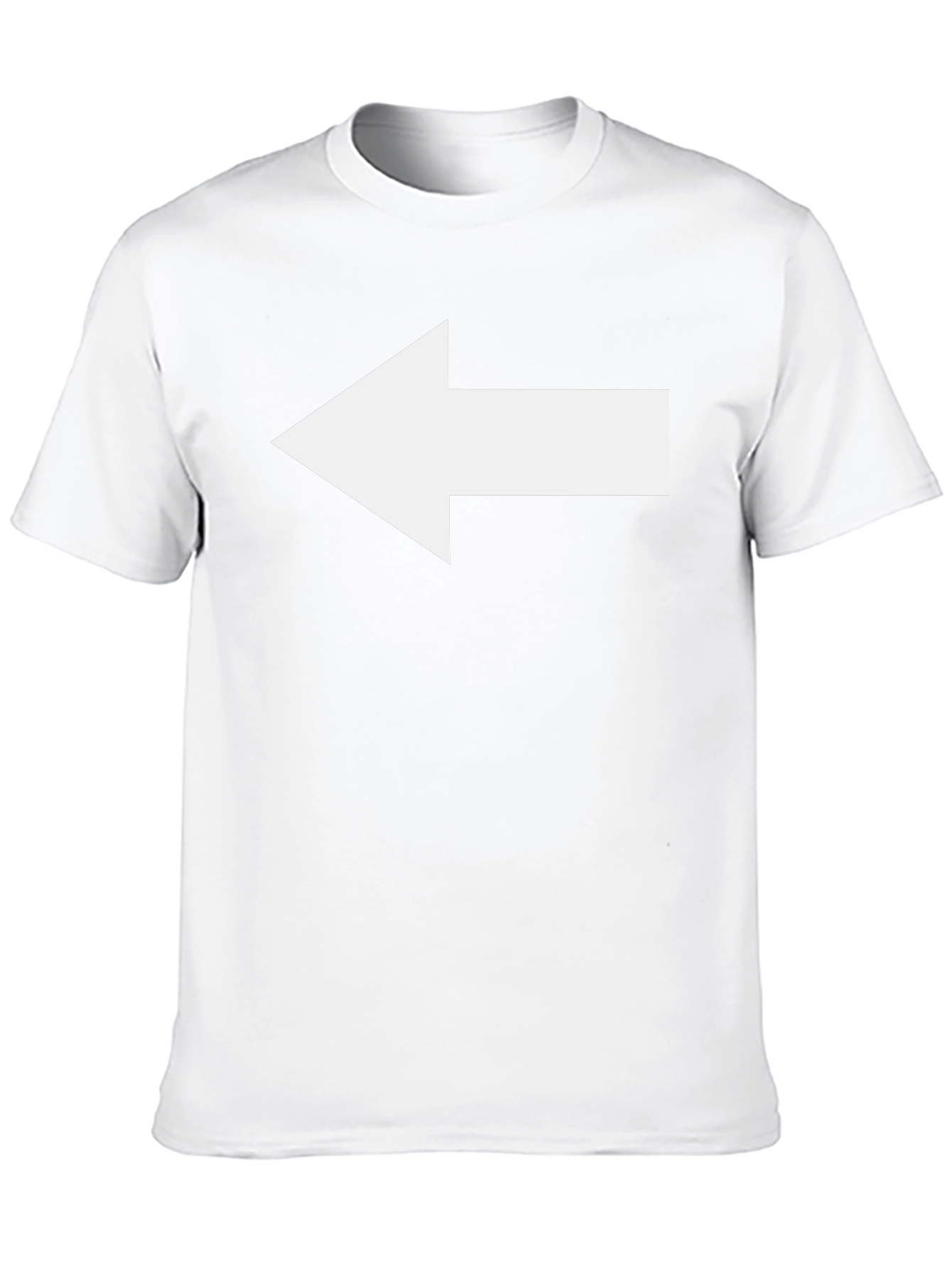 Left Arrow T-Shirt - Graphic Print Casual Tee