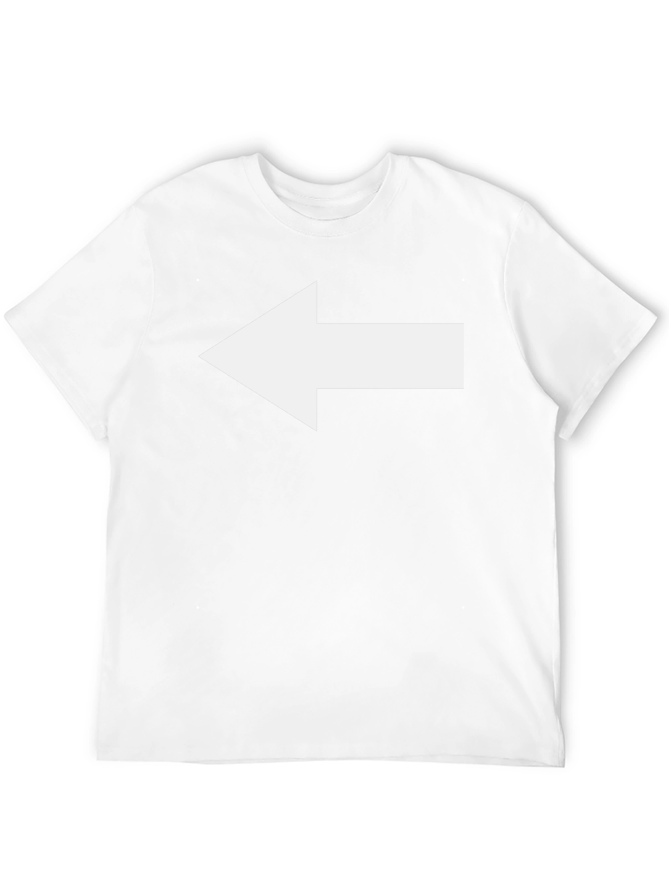 Left Arrow T-Shirt - Graphic Print Casual Tee