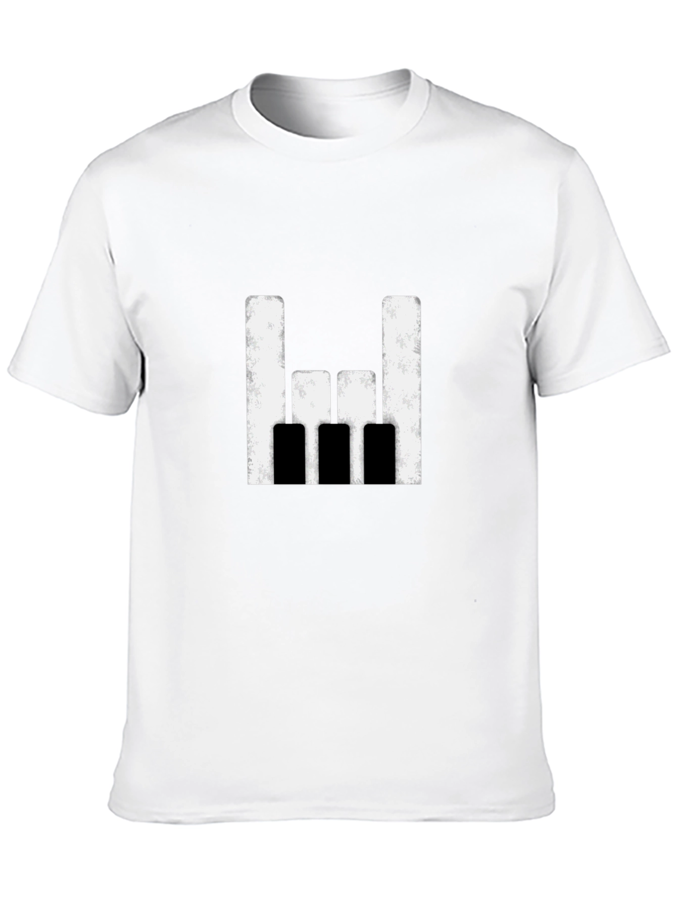 Cool Rock On Piano Keys Graphic T-Shirt