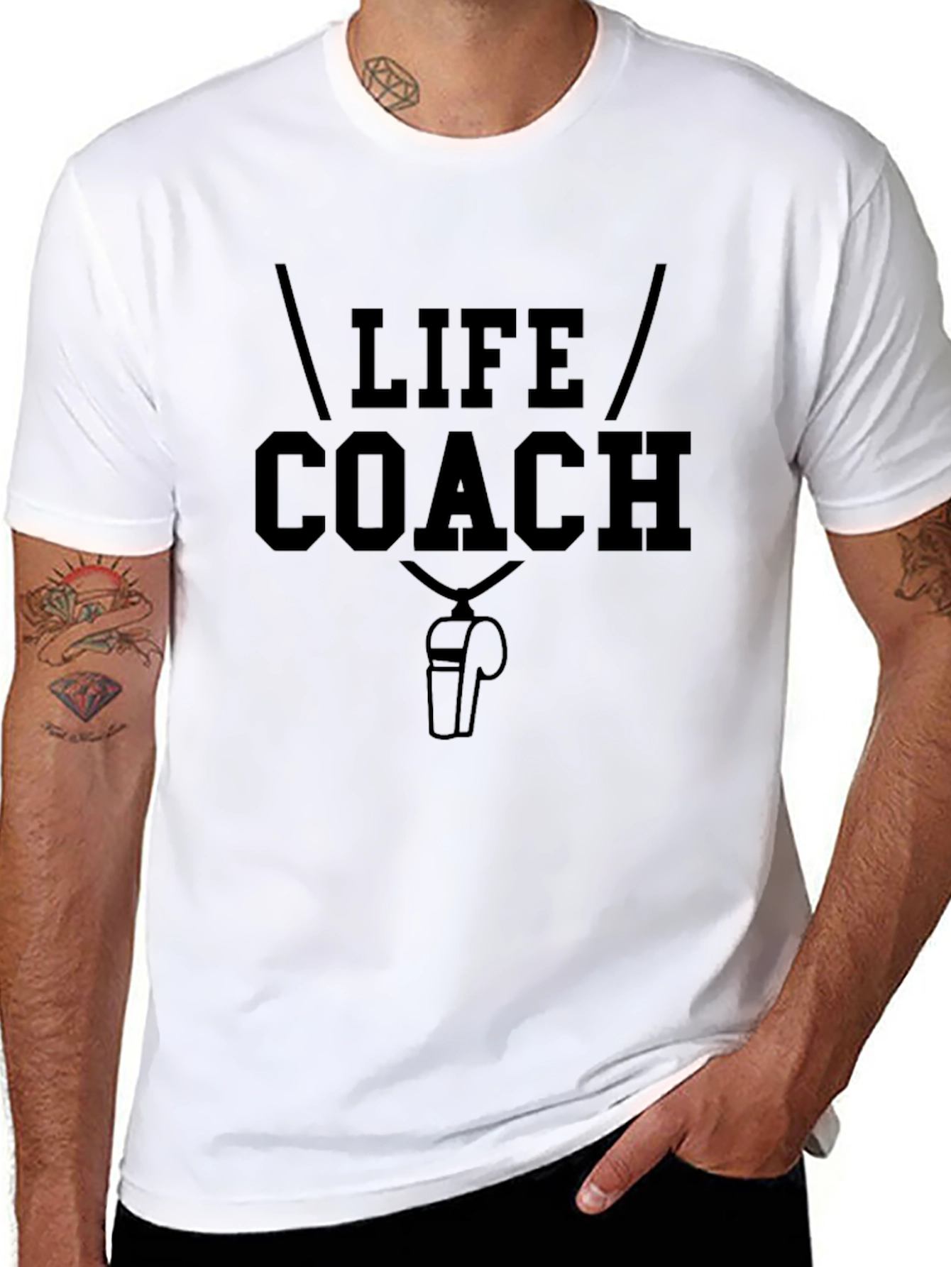 Life Coach Graphic T-Shirt - Black Crew Neck
