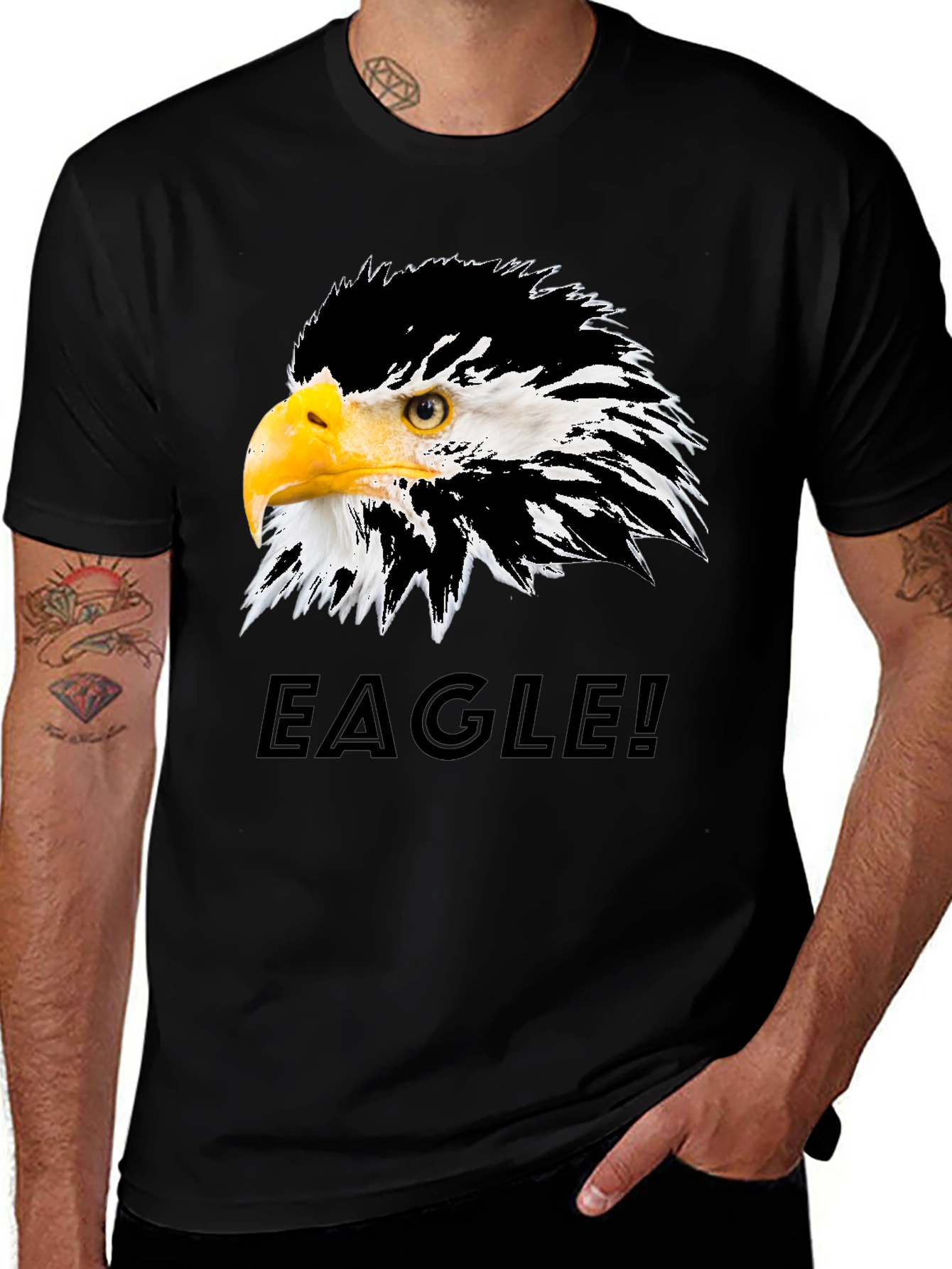 Eagle Graphic T-Shirt - Bold Bird of Prey Design
