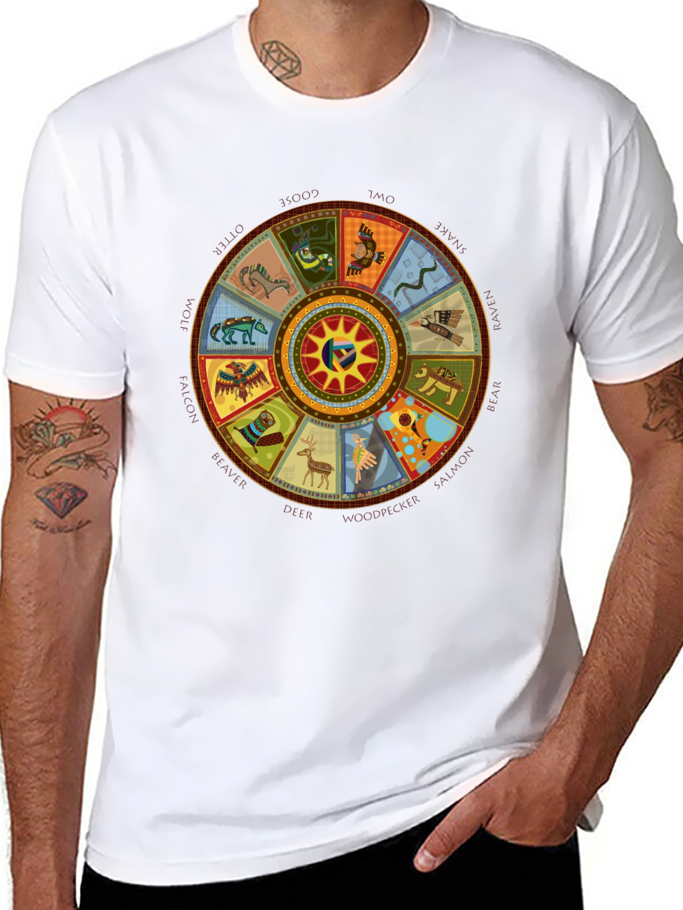 Aztec Sun God Symbol T-Shirt - Unique Graphic Tee