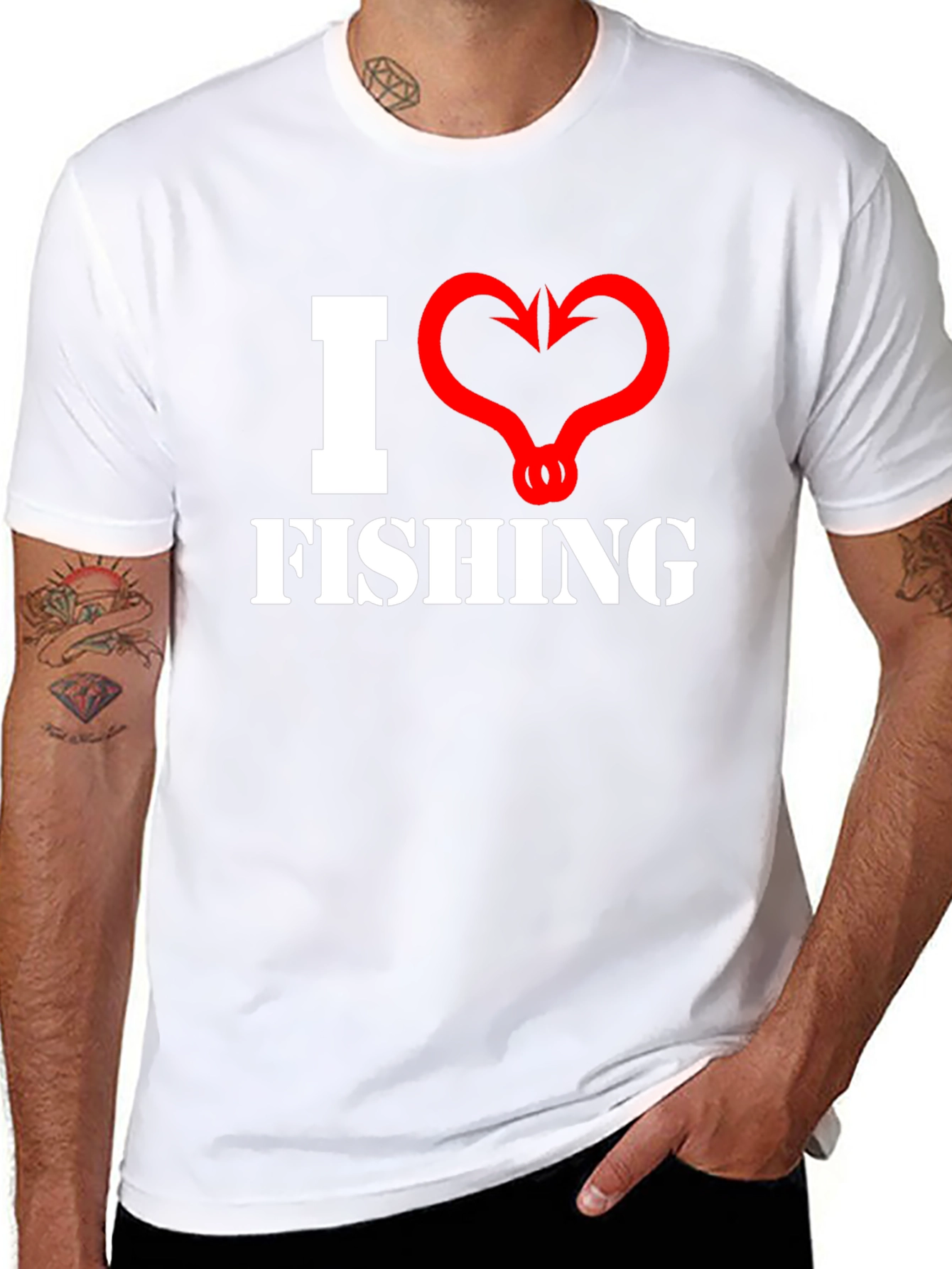 I Heart Fishing Graphic T-Shirt - Angler Tee