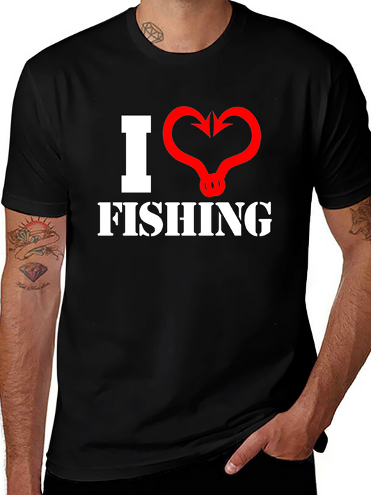 I Heart Fishing Graphic T-Shirt - Angler Tee