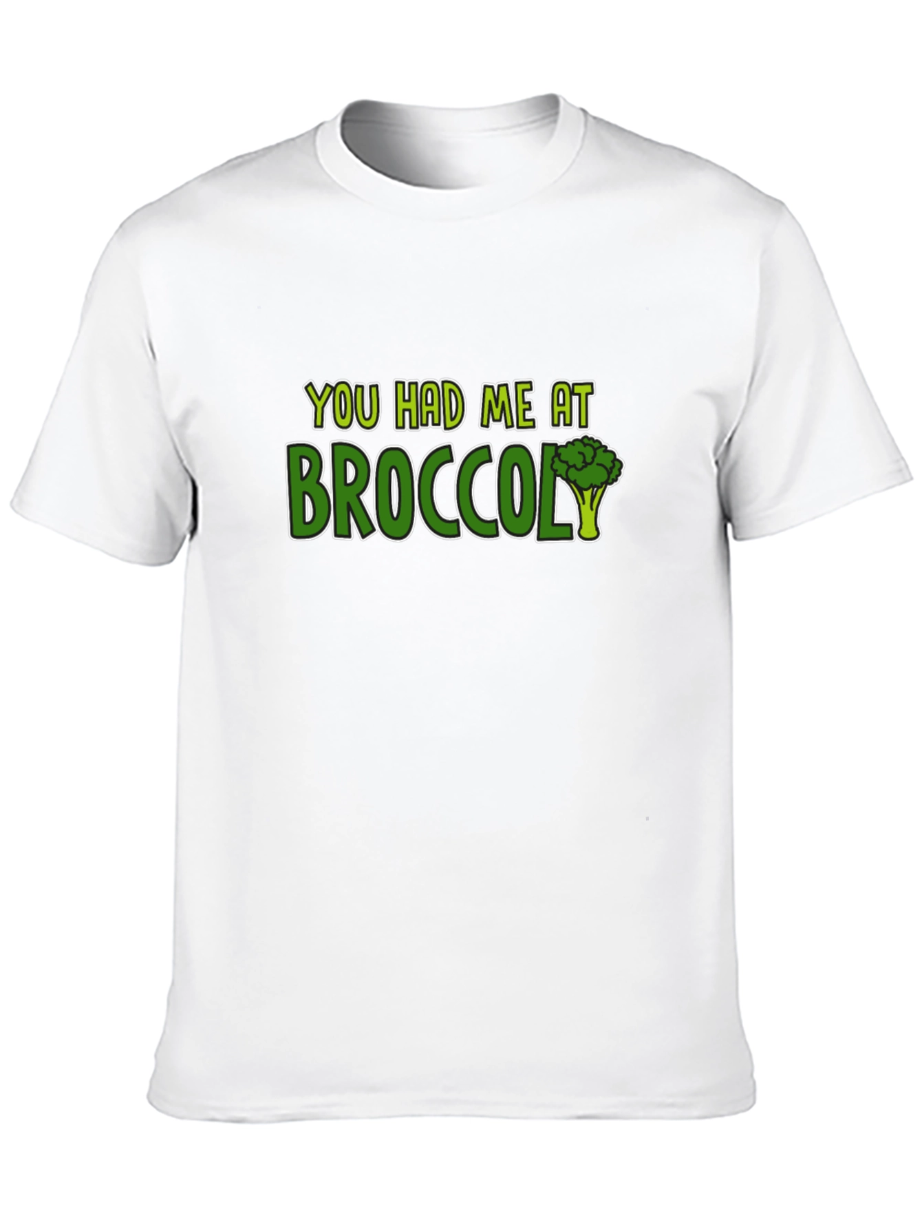 You Had Me at Broccoli Graphic Tee - Black