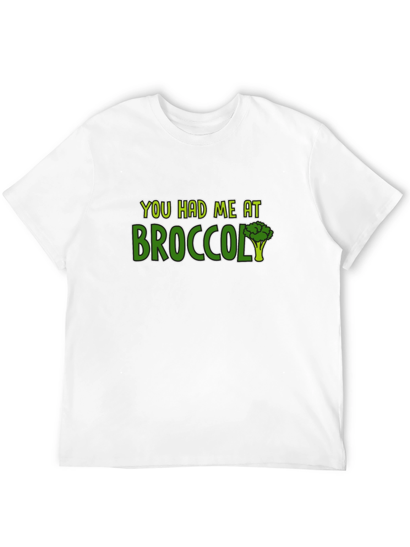 You Had Me at Broccoli Graphic Tee - Black