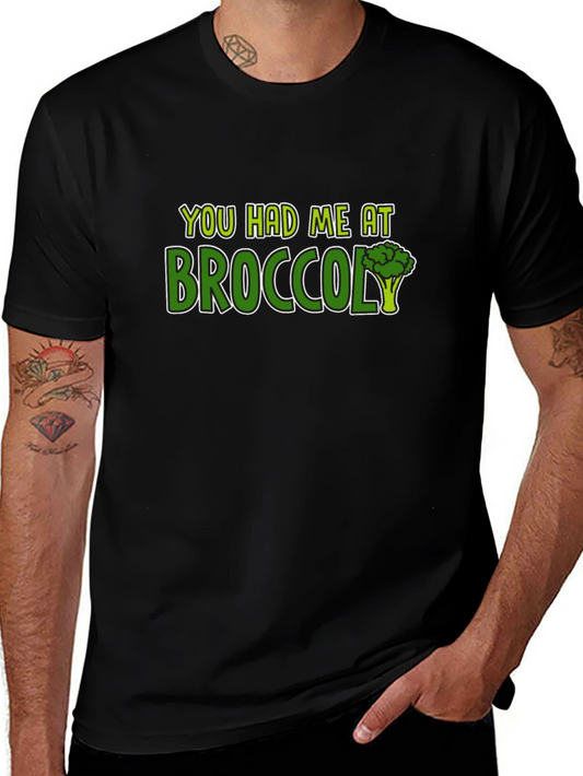 You Had Me at Broccoli Graphic Tee - Black