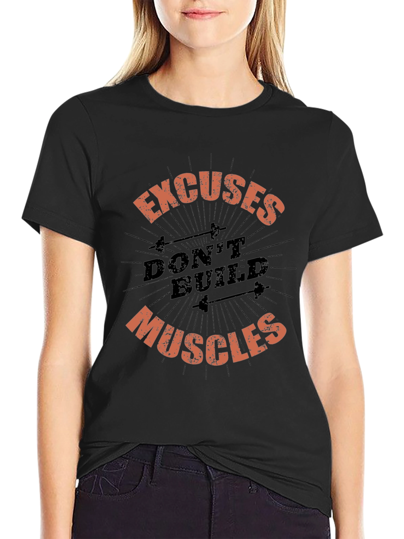 Excuses Dont Build Muscles Graphic Tee