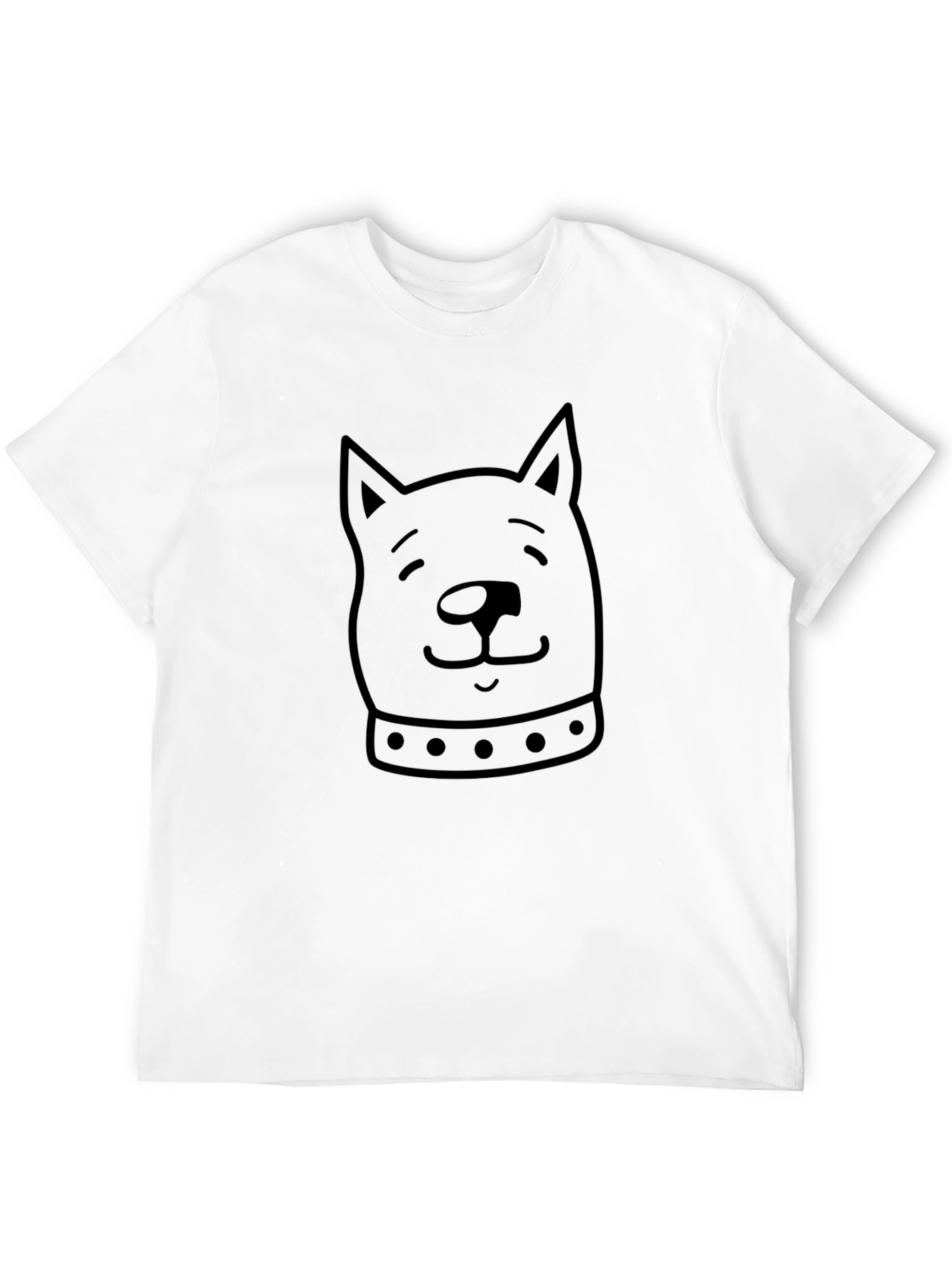Cute Cartoon Dog T-Shirt – Minimalist Dog Lover Tee
