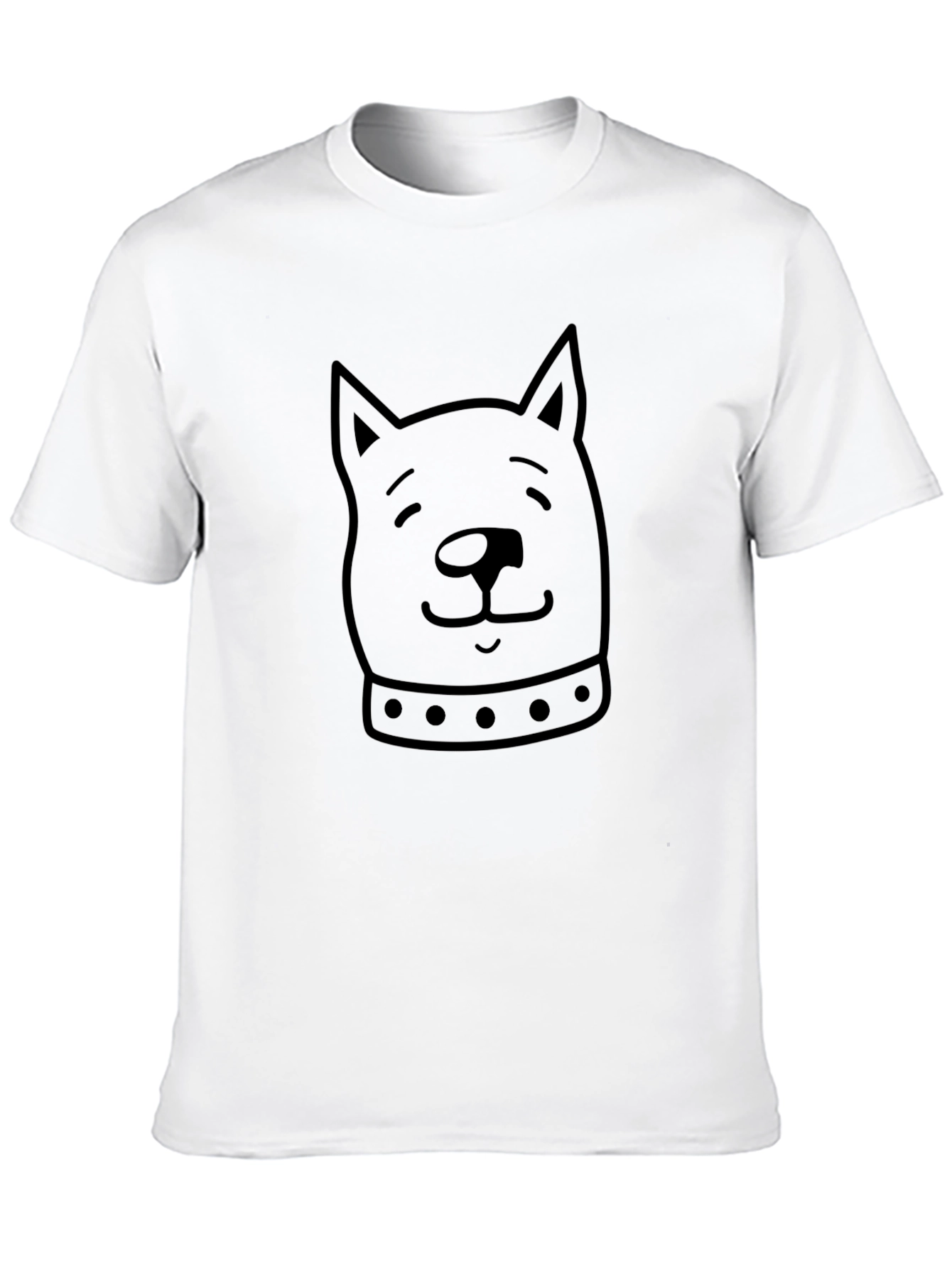 Cute Cartoon Dog T-Shirt – Minimalist Dog Lover Tee