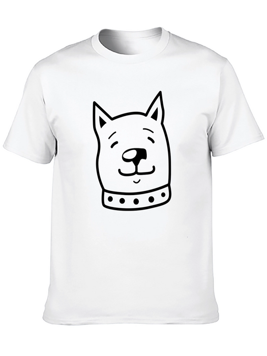 Cute Cartoon Dog T-Shirt – Minimalist Dog Lover Tee