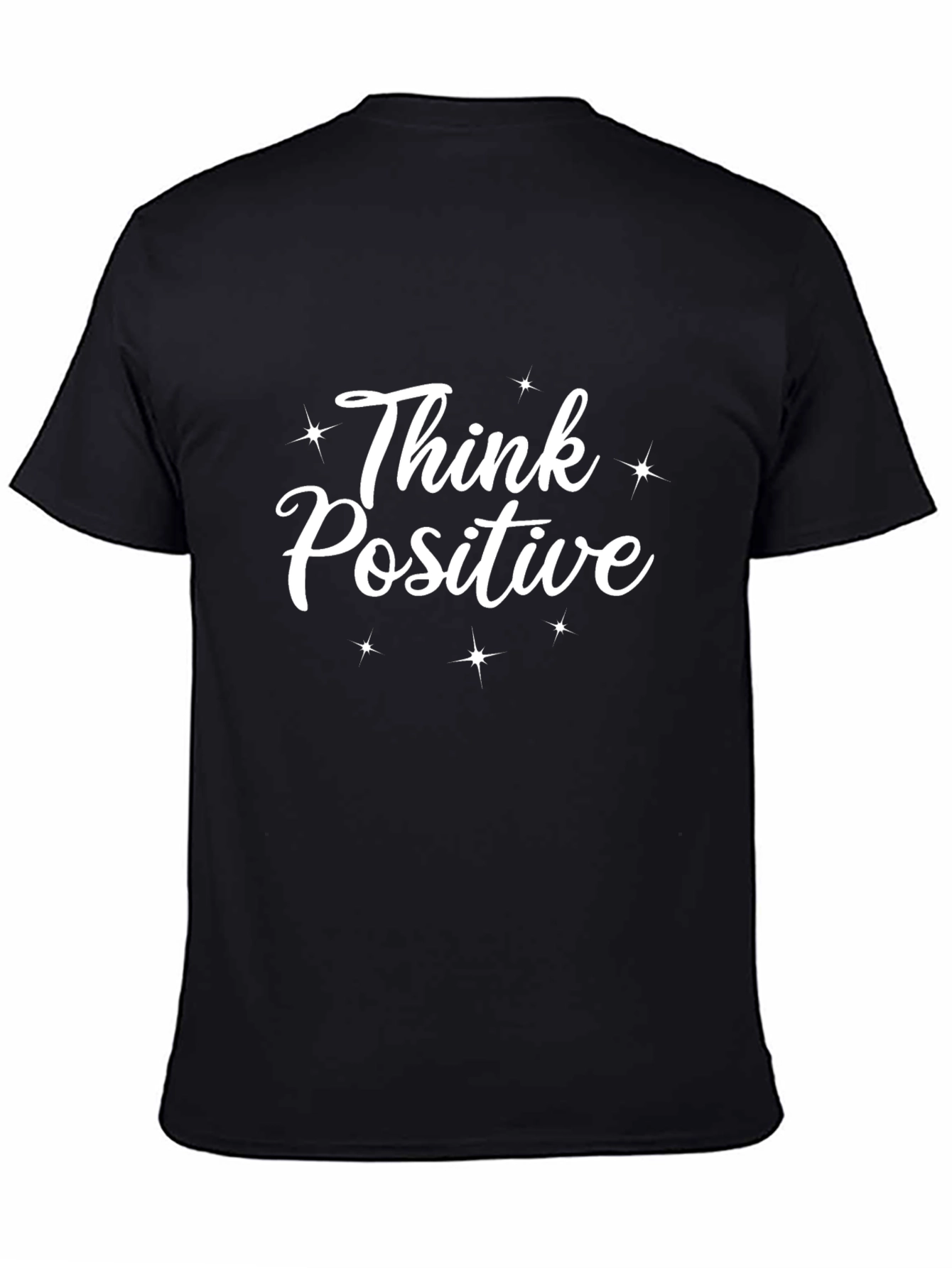 Think Positive Black Graphic Tee