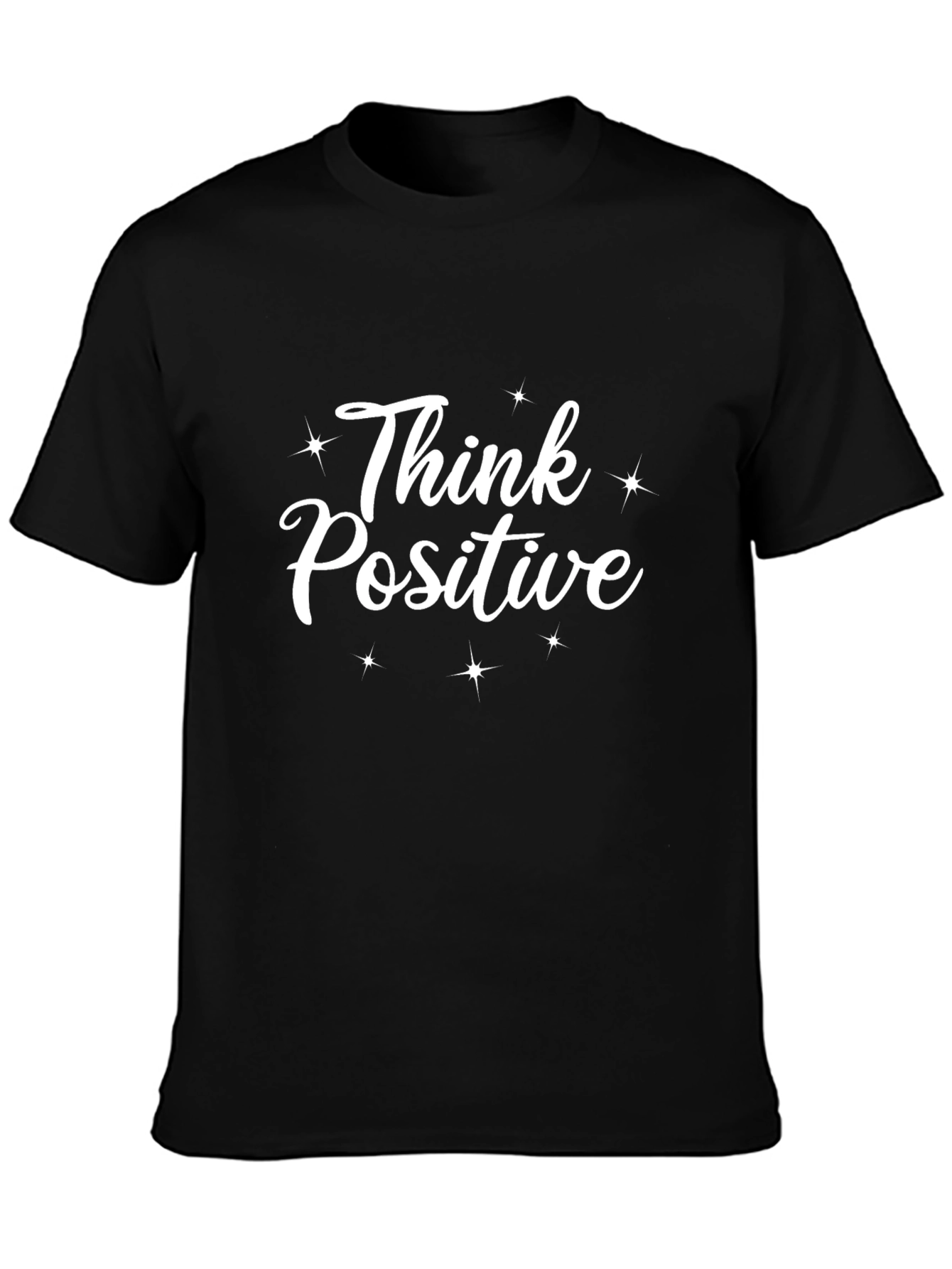 Think Positive Black Graphic Tee