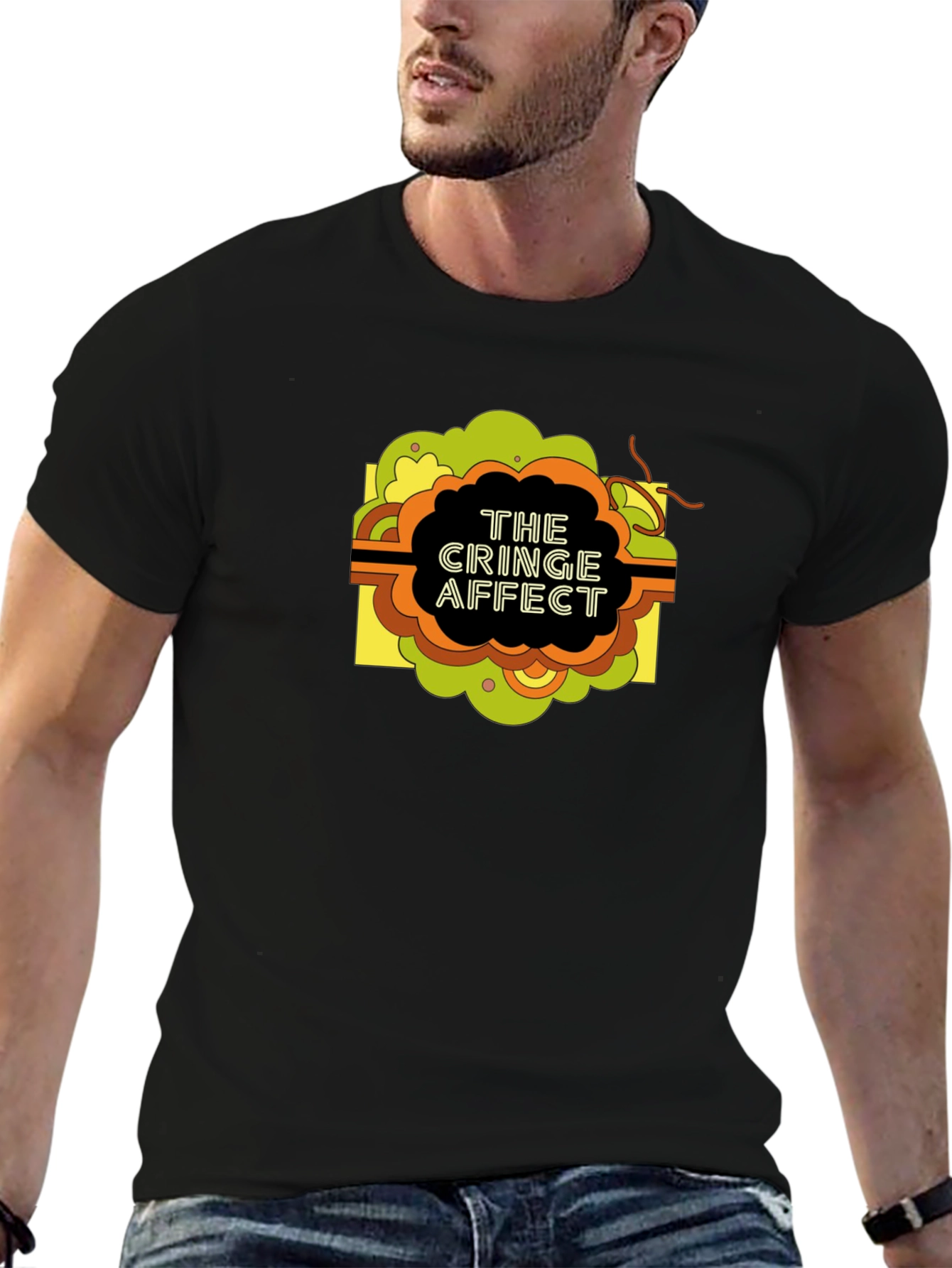 The Cringe Affect Graphic T-Shirt - Black