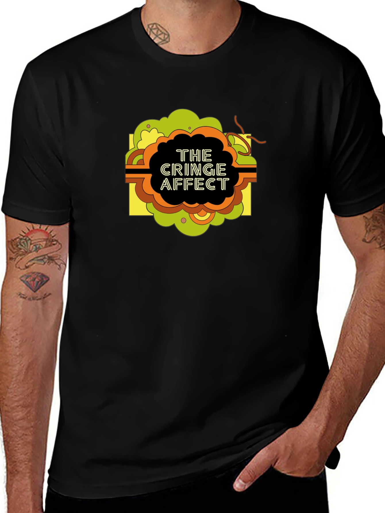 The Cringe Affect Graphic T-Shirt - Black