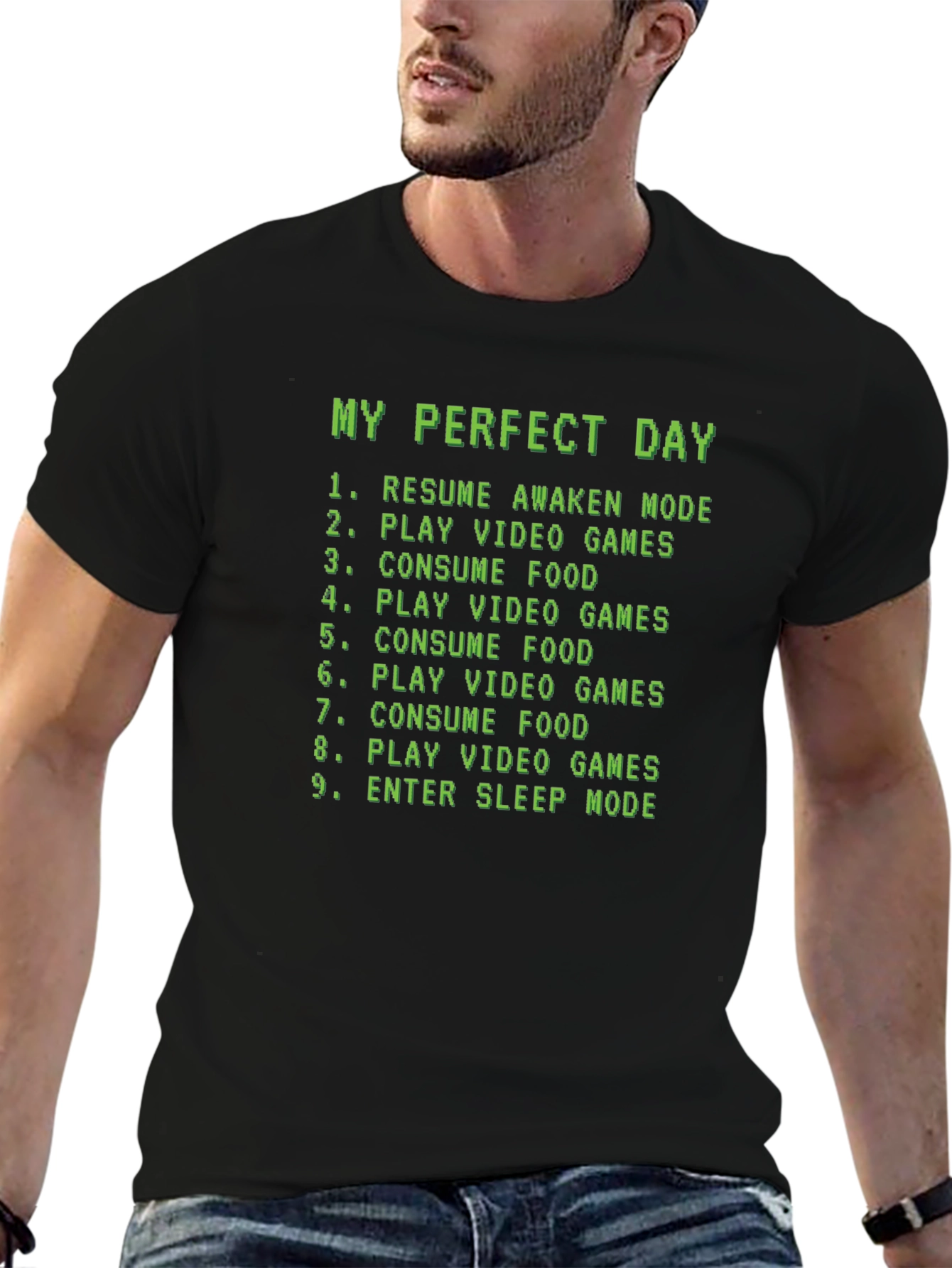Gamers Perfect Day T-Shirt - Eat Sleep Game
