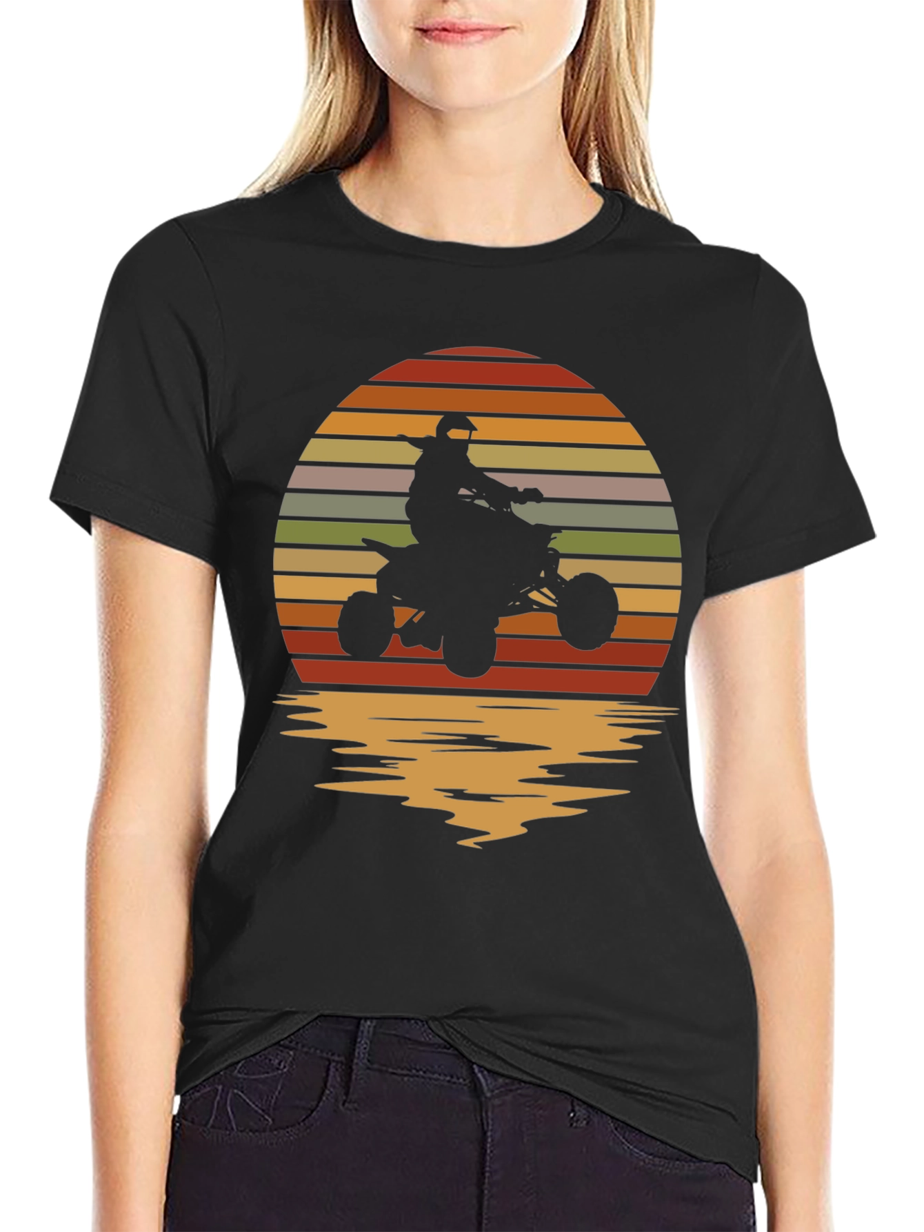 Retro ATV Sunset T-Shirt | Off-Road Adventure Tee | Vintage ATV Graphic Shirt | Gift for Offroad Lovers | Free Shipping $50+