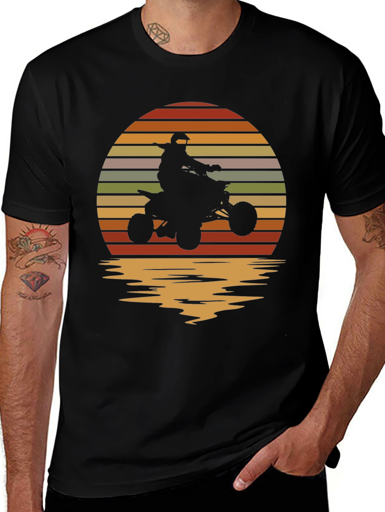 Retro ATV Sunset T-Shirt | Off-Road Adventure Tee | Vintage ATV Graphic Shirt | Gift for Offroad Lovers | Free Shipping $50+