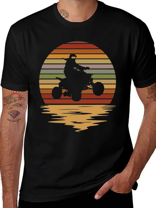 Retro ATV Sunset T-Shirt | Off-Road Adventure Tee | Vintage ATV Graphic Shirt | Gift for Offroad Lovers | Free Shipping $50+