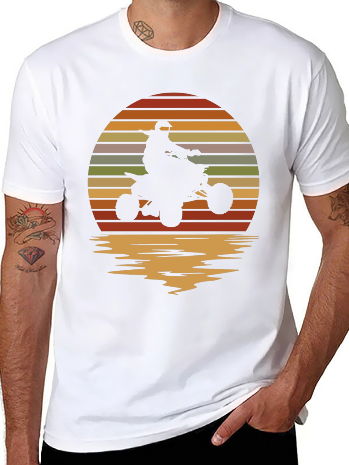 Retro ATV Sunset T-Shirt | Off-Road Adventure Tee | Vintage ATV Graphic Shirt | Gift for Offroad Lovers | Free Shipping $50+