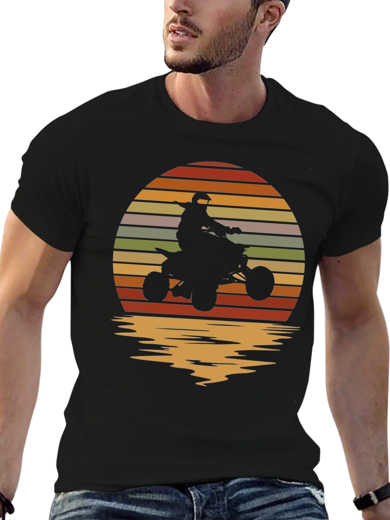 Retro ATV Sunset T-Shirt | Off-Road Adventure Tee | Vintage ATV Graphic Shirt | Gift for Offroad Lovers | Free Shipping $50+