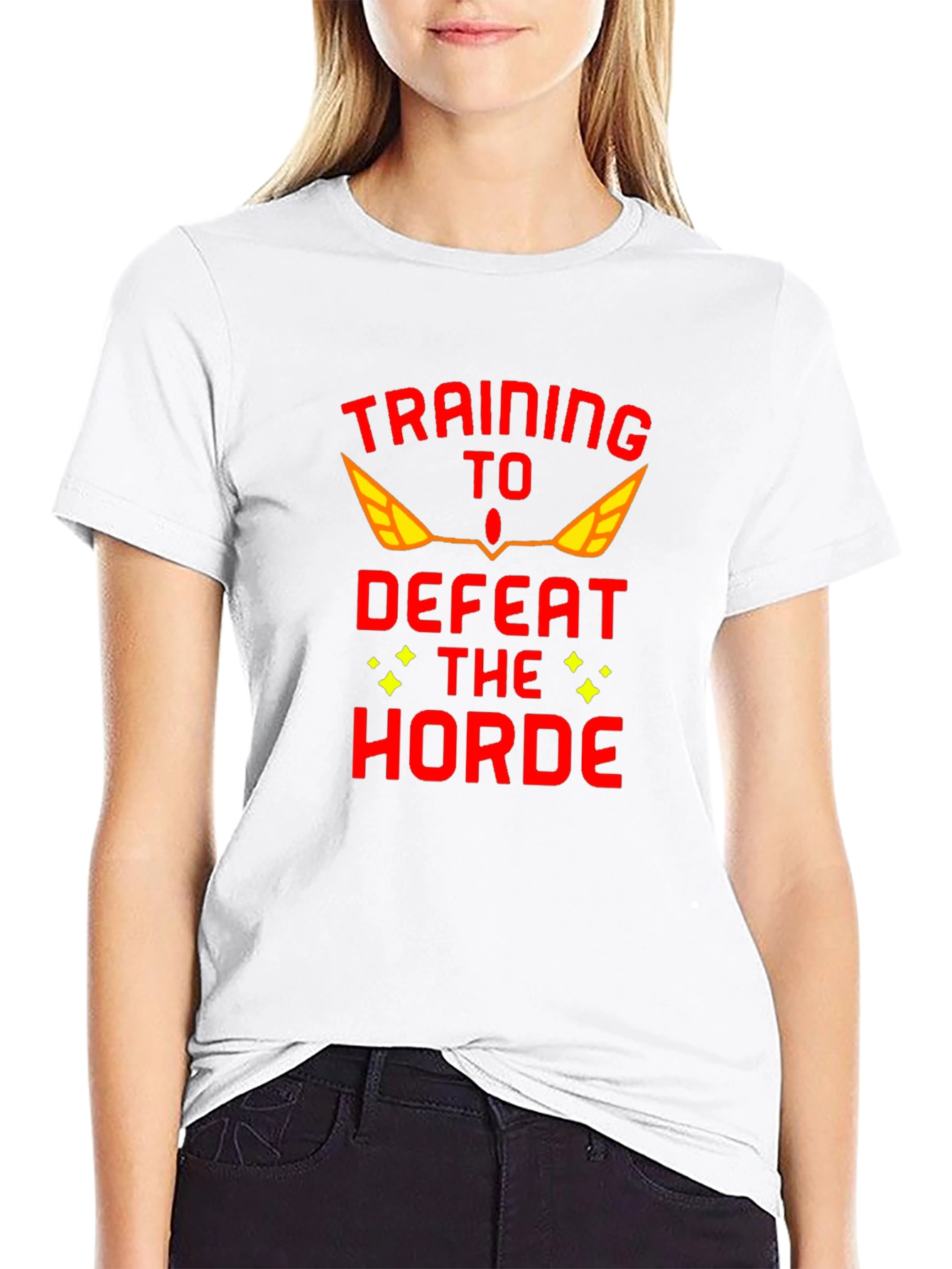 Training to Defeat the Horde Black T-Shirt