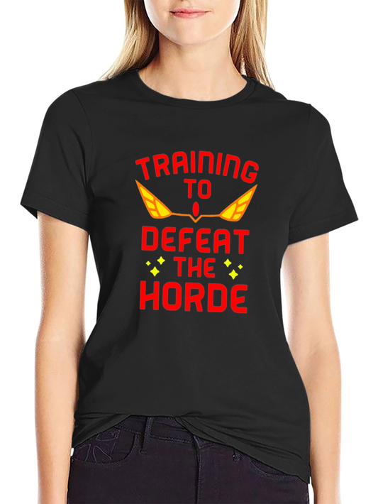 Training to Defeat the Horde Black T-Shirt