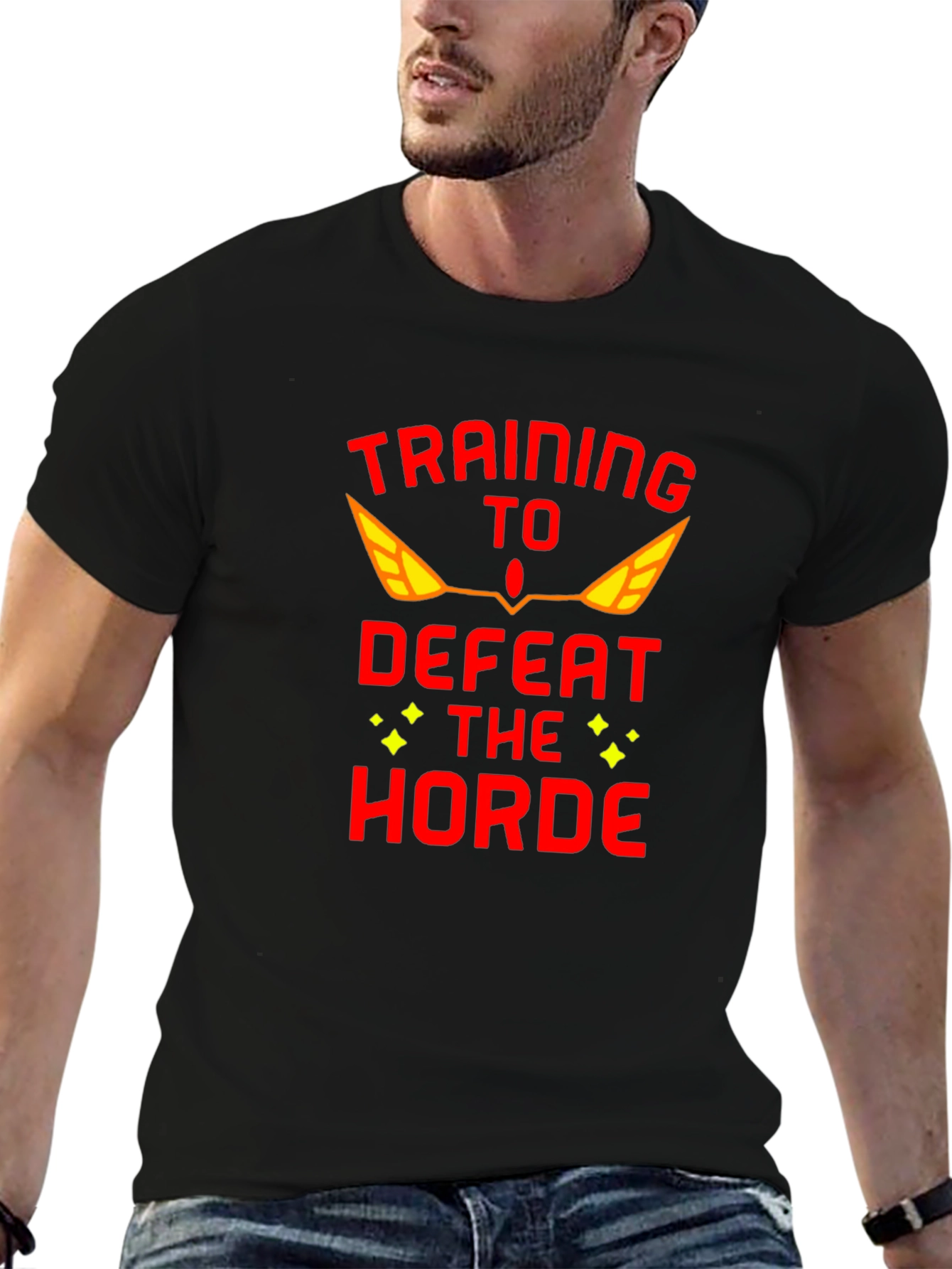Training to Defeat the Horde Black T-Shirt