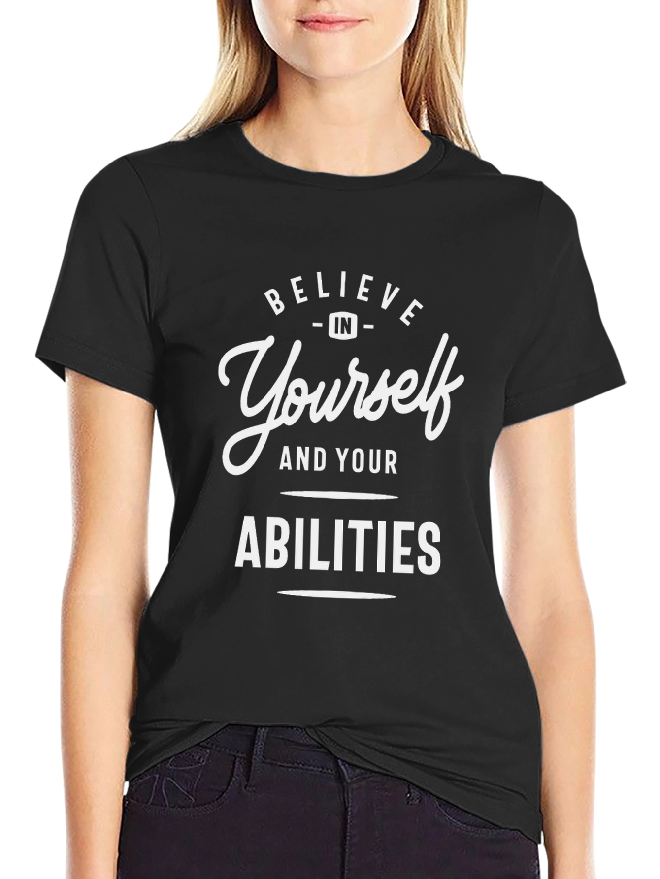 Believe In Yourself Graphic Tee - Black