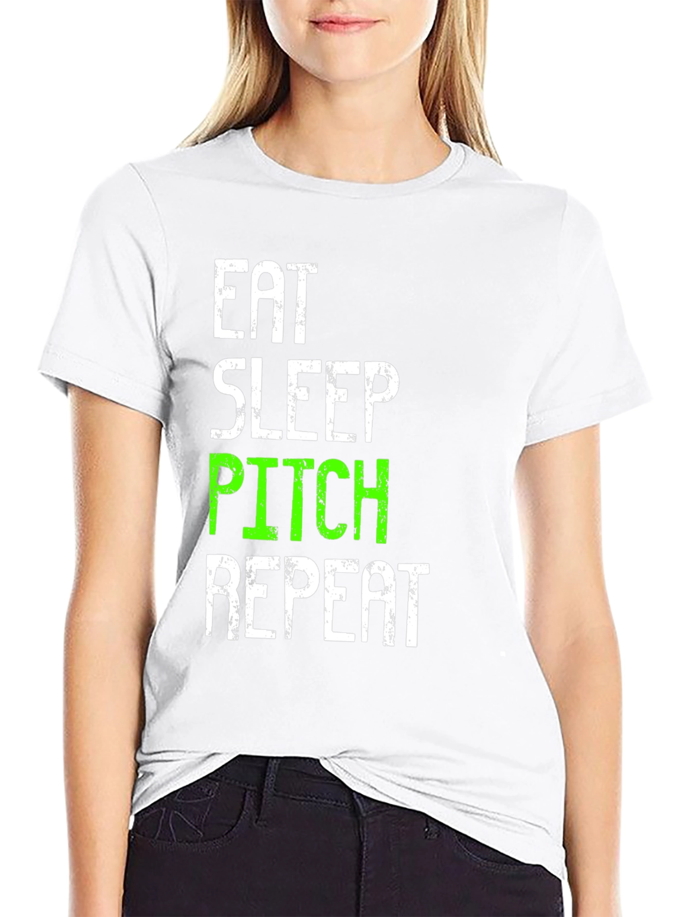 Eat Sleep Pitch Repeat T-Shirt - Baseball