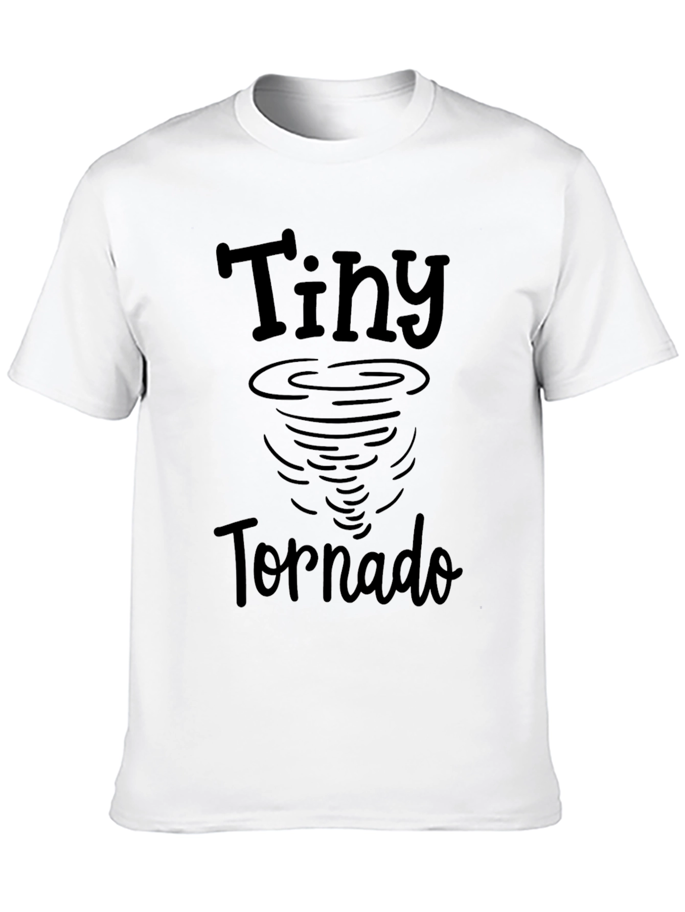 Tiny Tornado Graphic Tee - Black Cotton T-Shirt