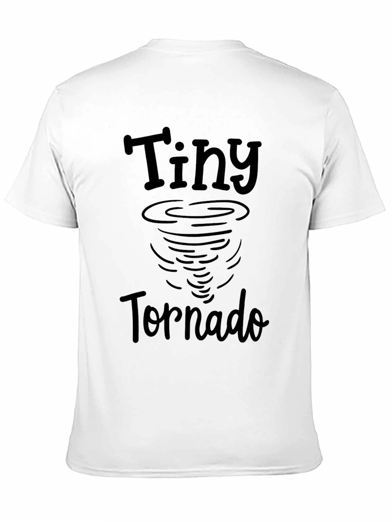 Tiny Tornado Graphic Tee - Black Cotton T-Shirt