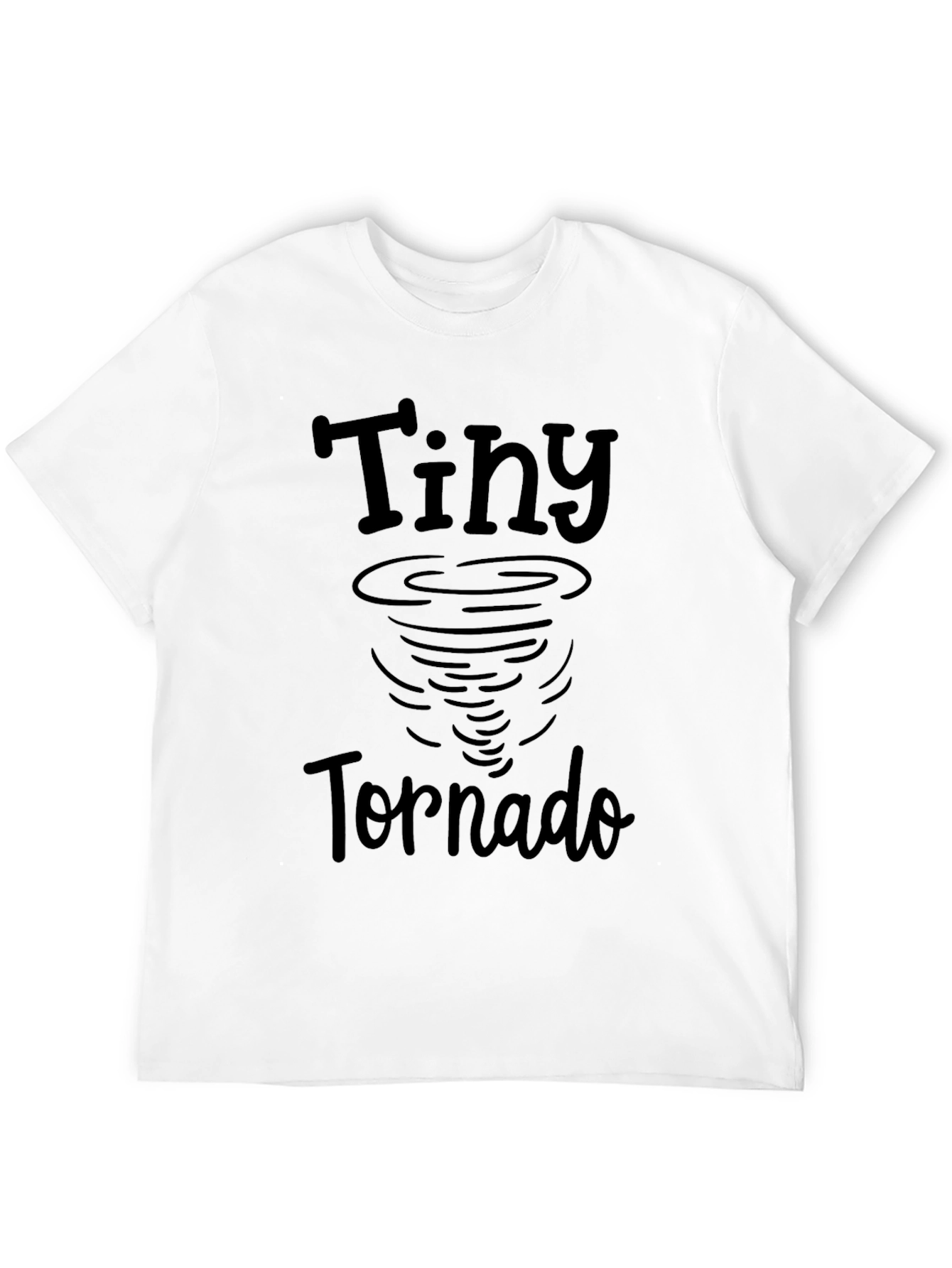 Tiny Tornado Graphic Tee - Black Cotton T-Shirt