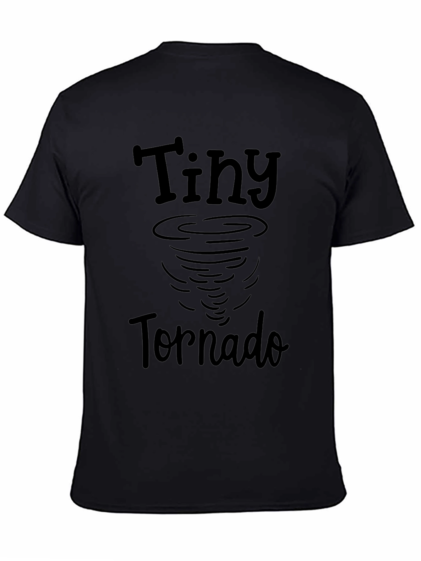 Tiny Tornado Graphic Tee - Black Cotton T-Shirt