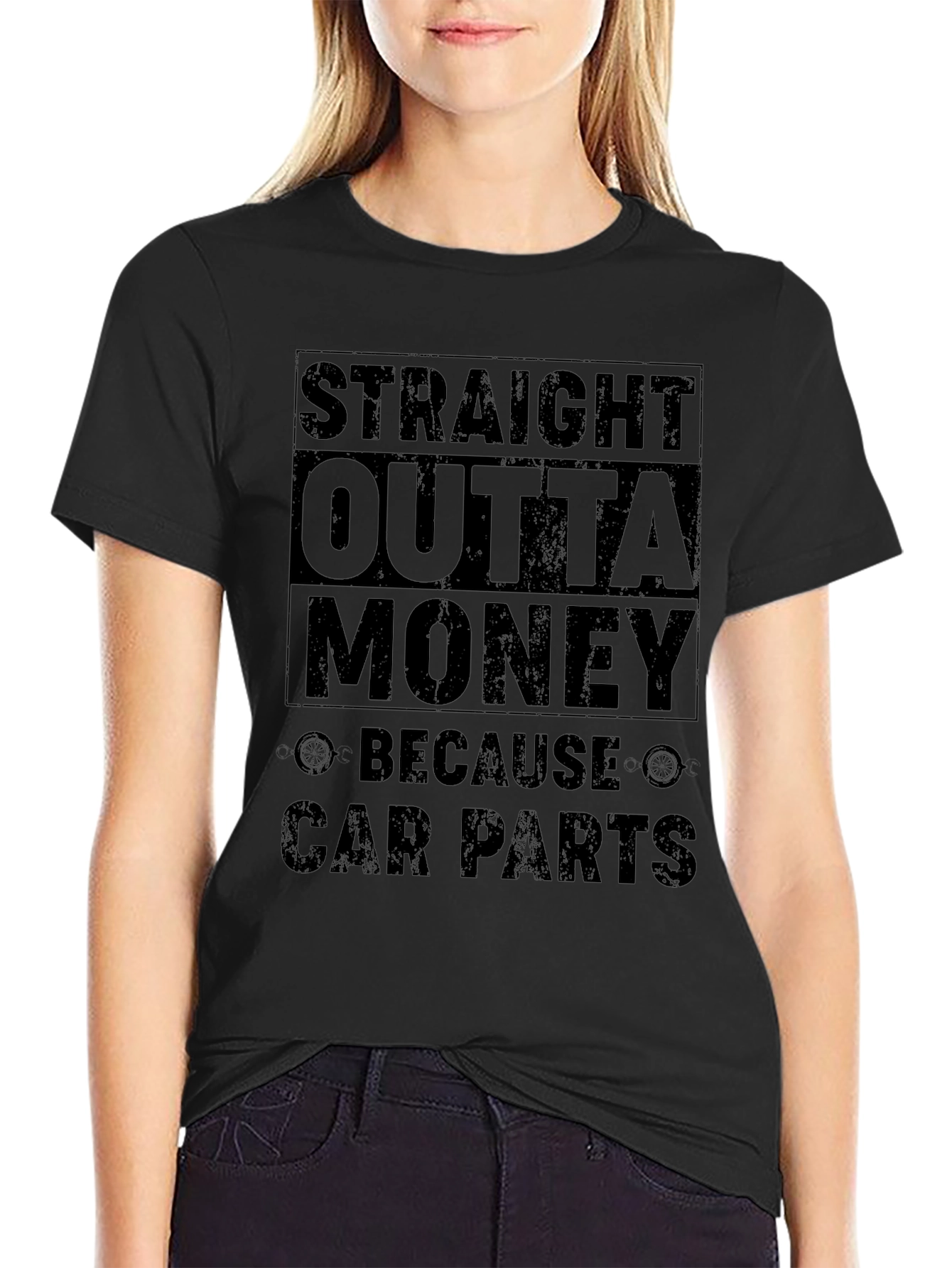 Straight Outta Money Car Parts T-Shirt