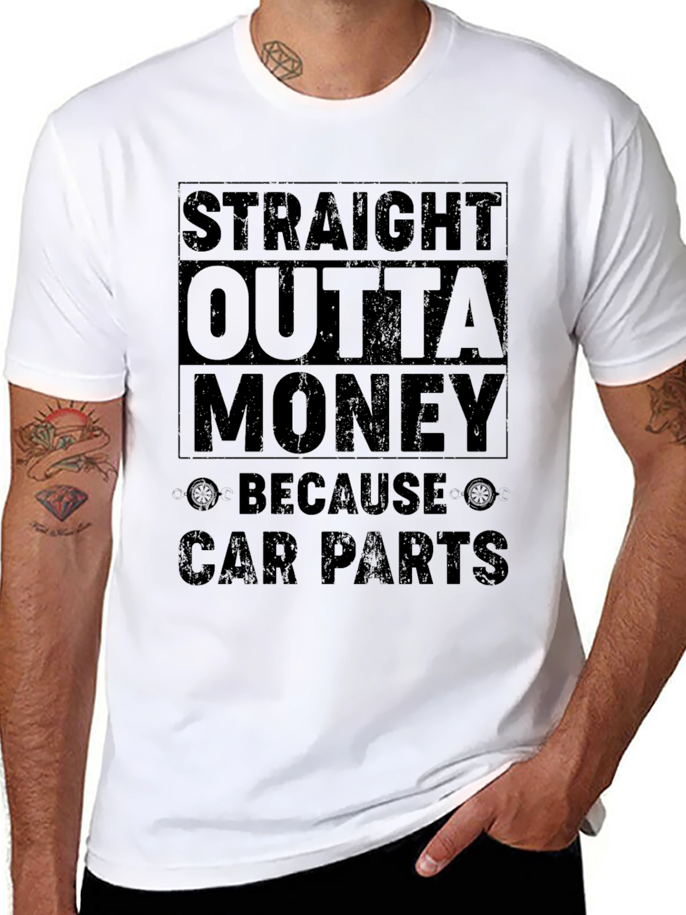 Straight Outta Money Car Parts T-Shirt