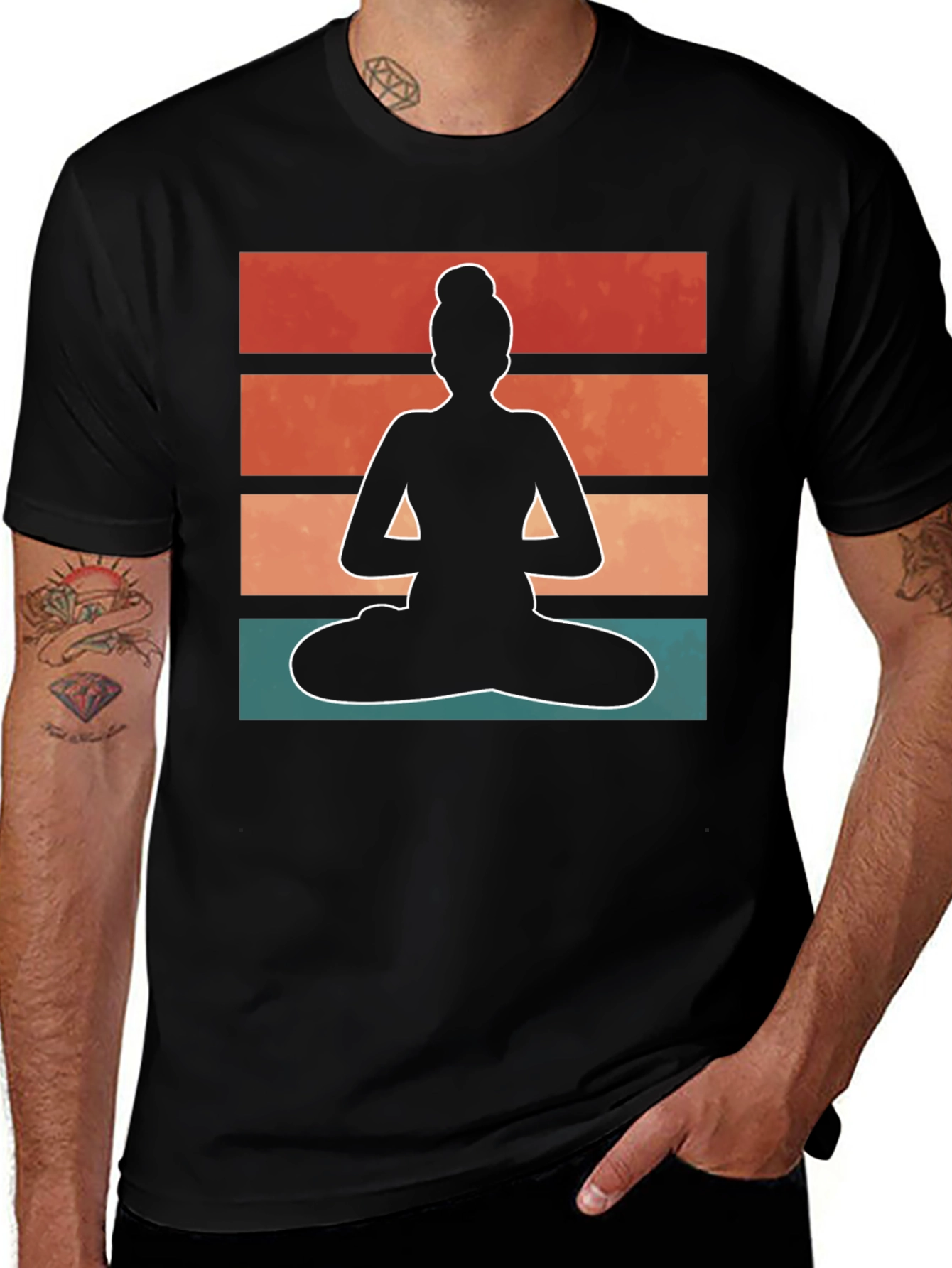 Yoga Silhouette T-Shirt - Relaxed Zen Style