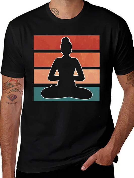 Yoga Silhouette T-Shirt - Relaxed Zen Style