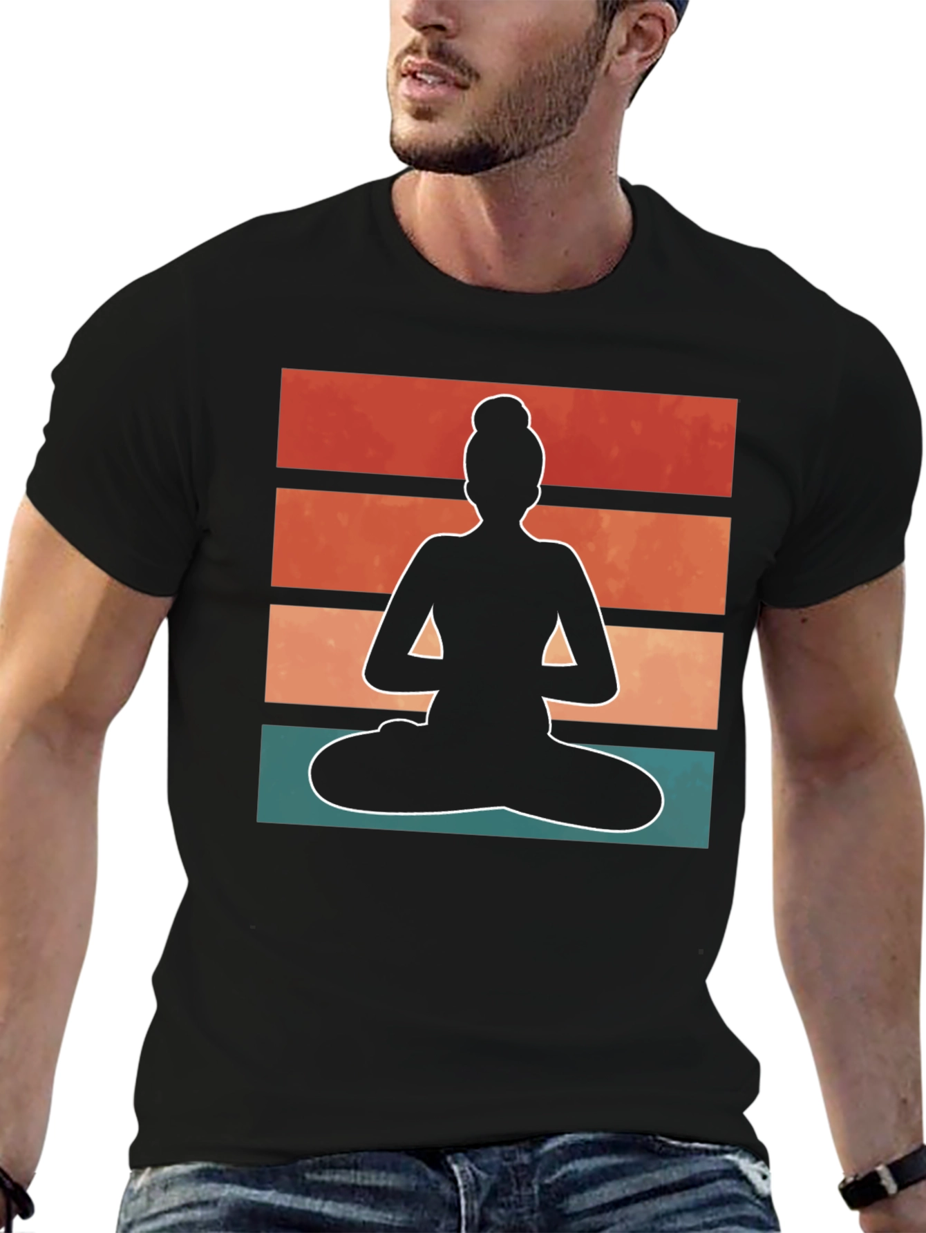 Yoga Silhouette T-Shirt - Relaxed Zen Style