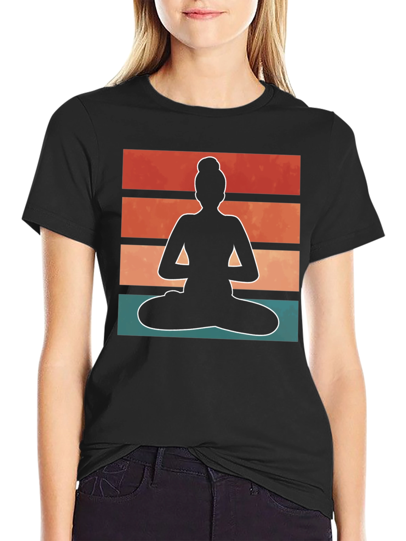 Yoga Silhouette T-Shirt - Relaxed Zen Style