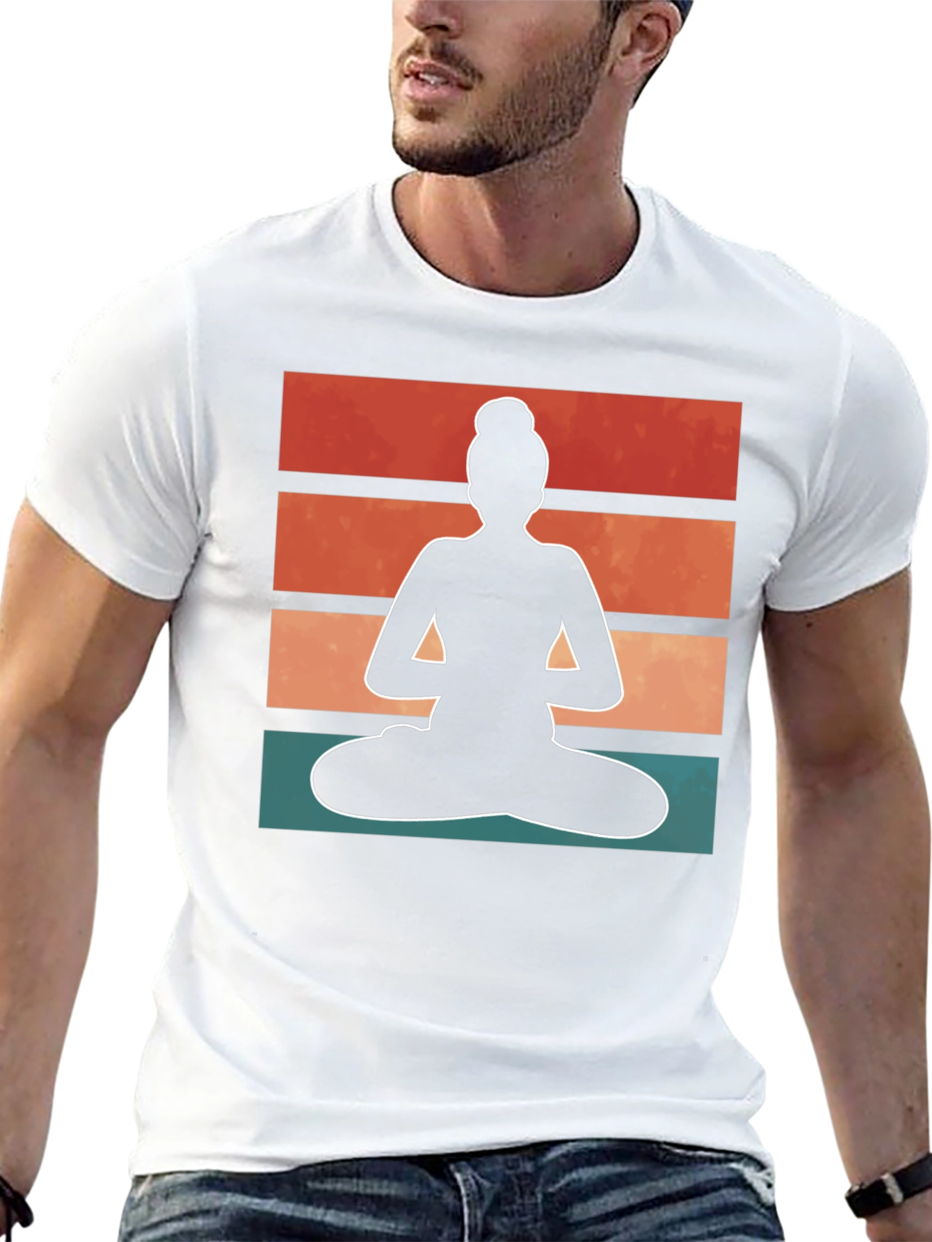 Yoga Silhouette T-Shirt - Relaxed Zen Style