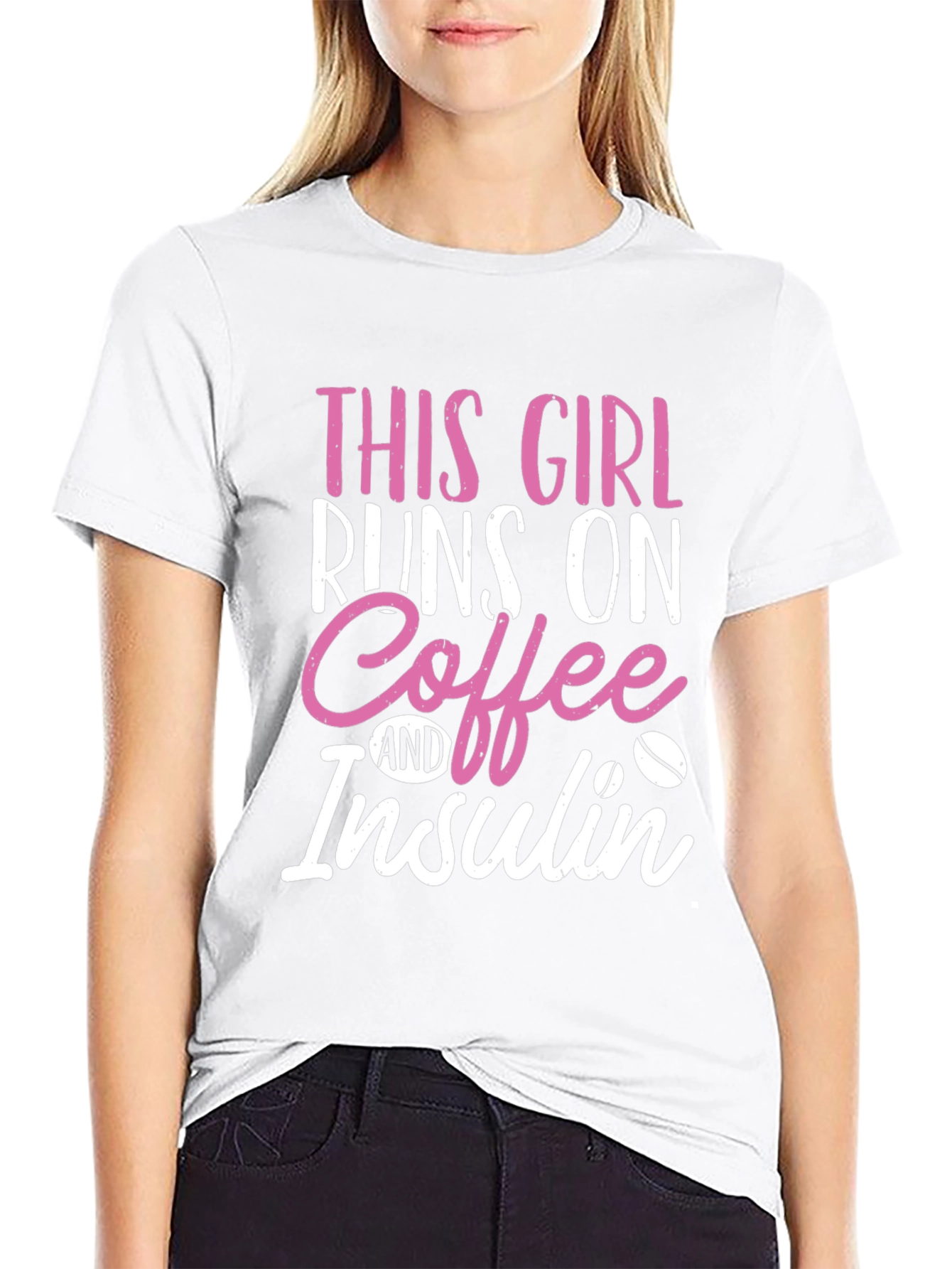 This Girl Runs on Coffee & Insulin Graphic Tee