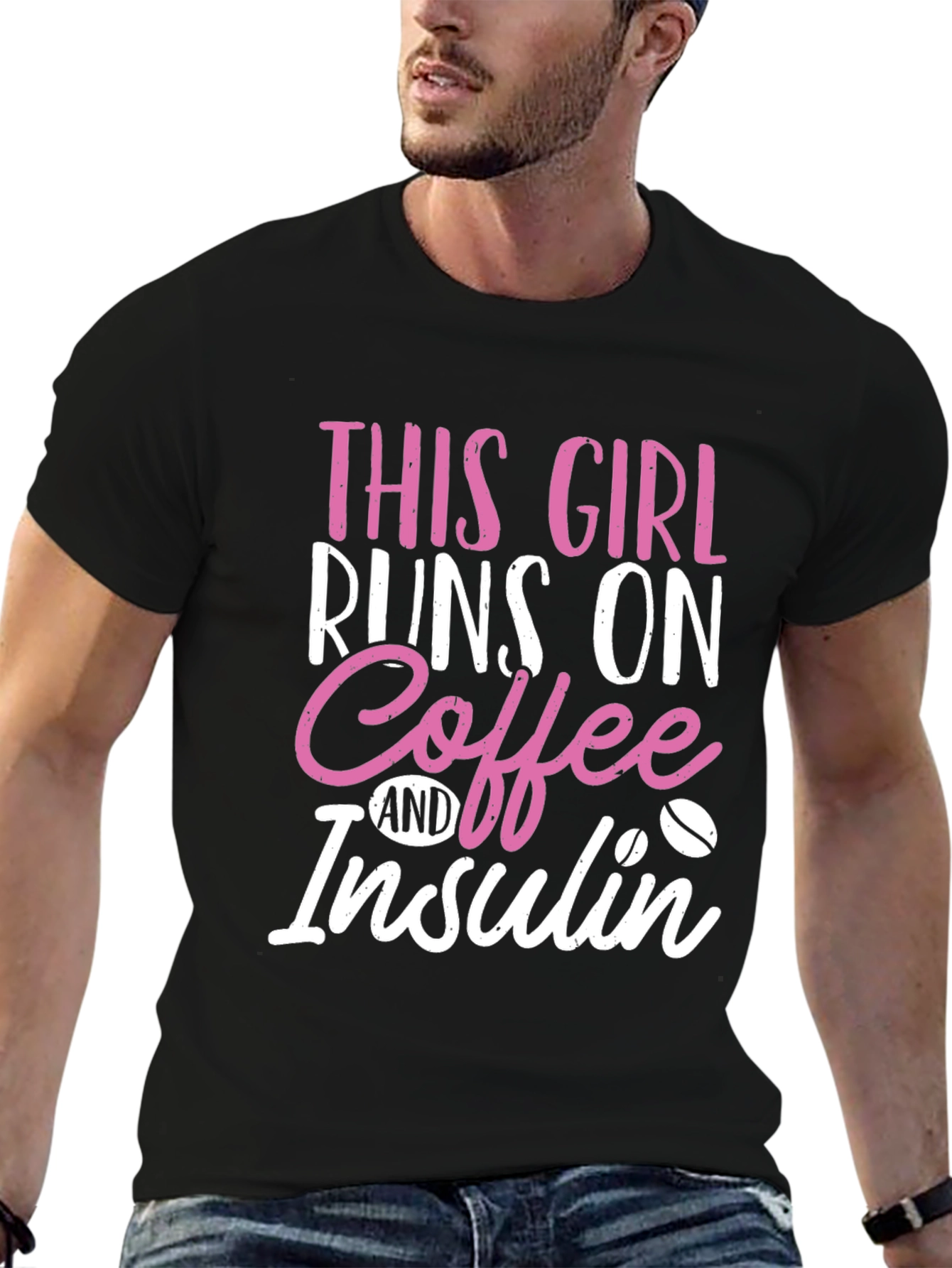 This Girl Runs on Coffee & Insulin Graphic Tee