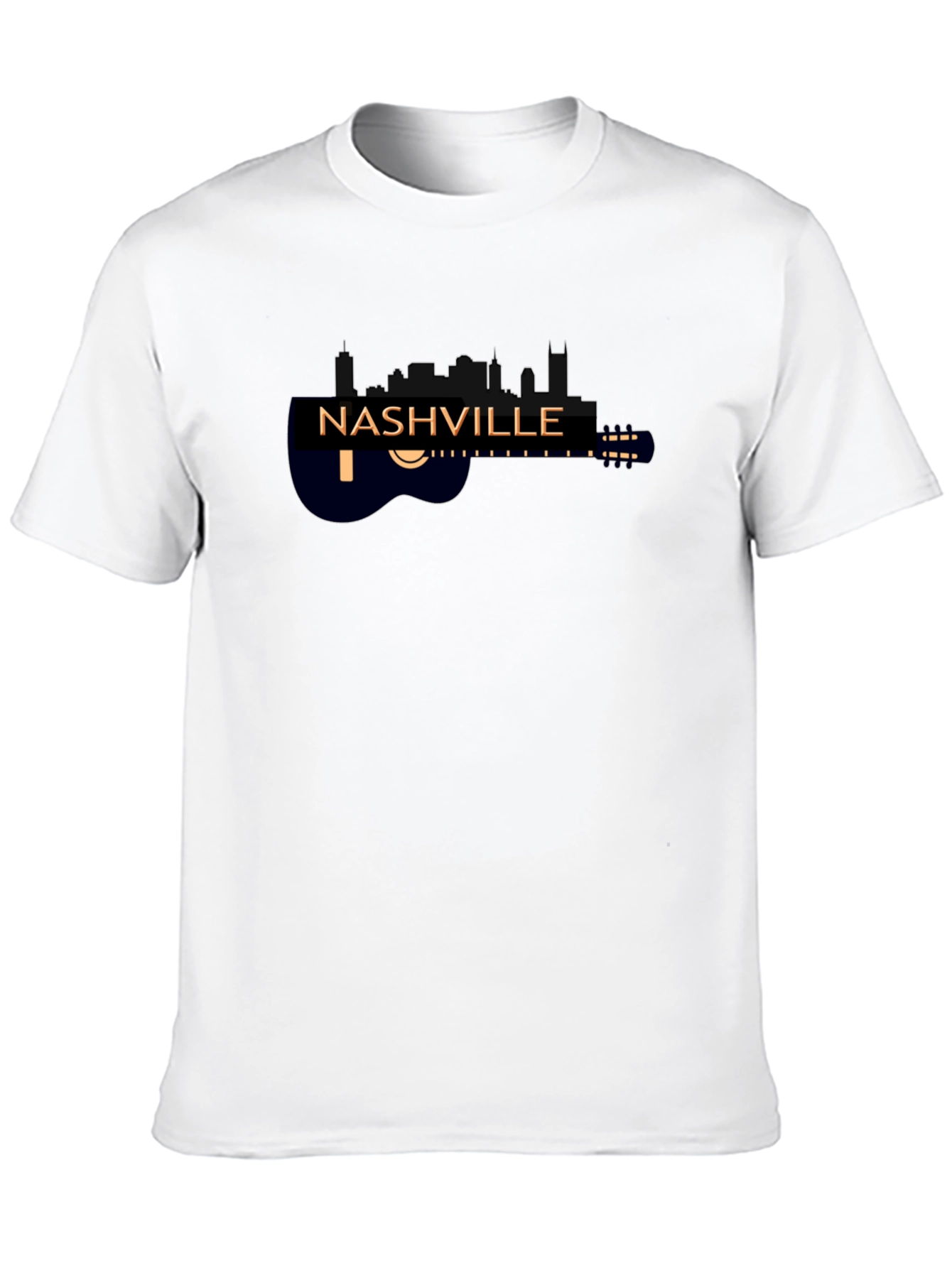 Nashville Skyline Guitar Black Graphic Tee