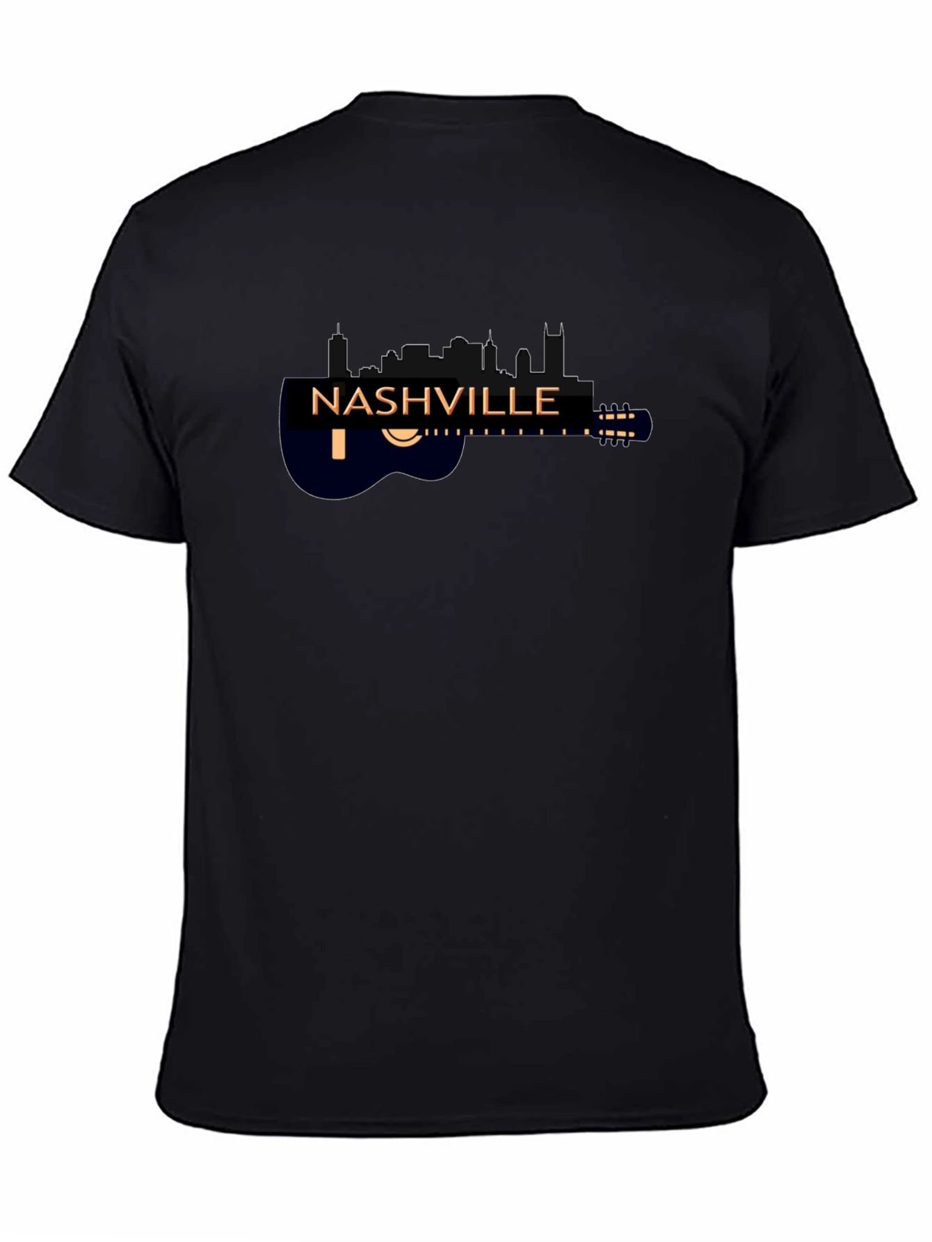 Nashville Skyline Guitar Black Graphic Tee