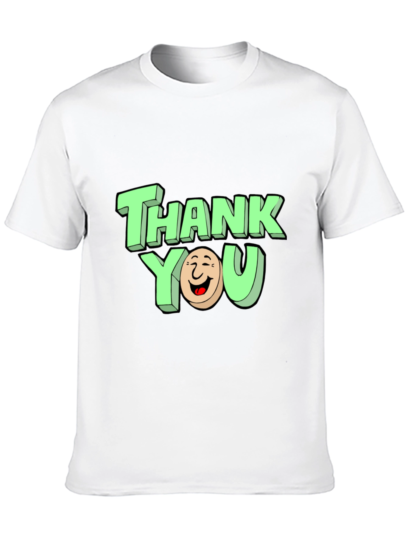 Thank You Graphic Print Black T-Shirt