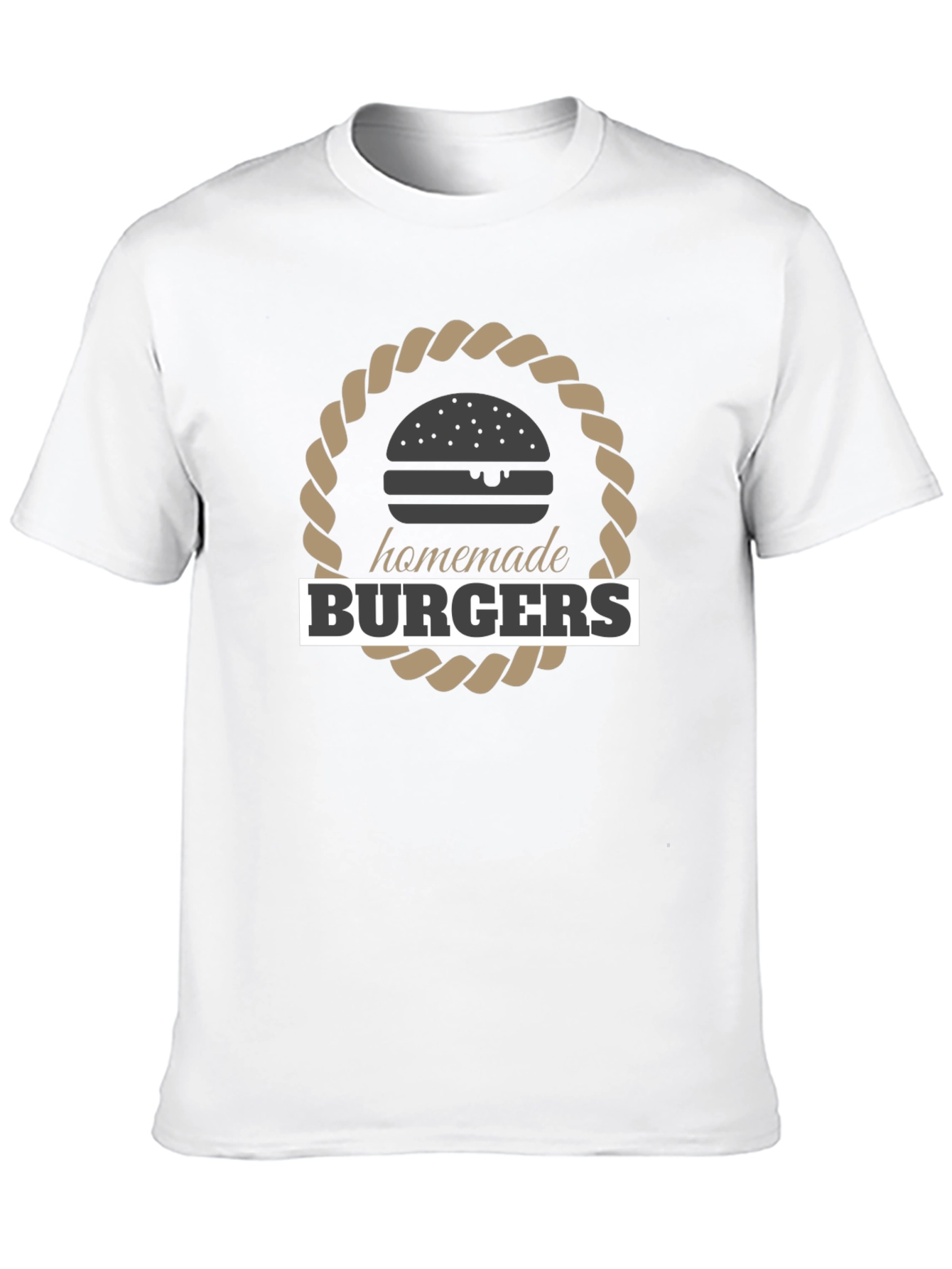 Homemade Burgers Black Graphic T-Shirt